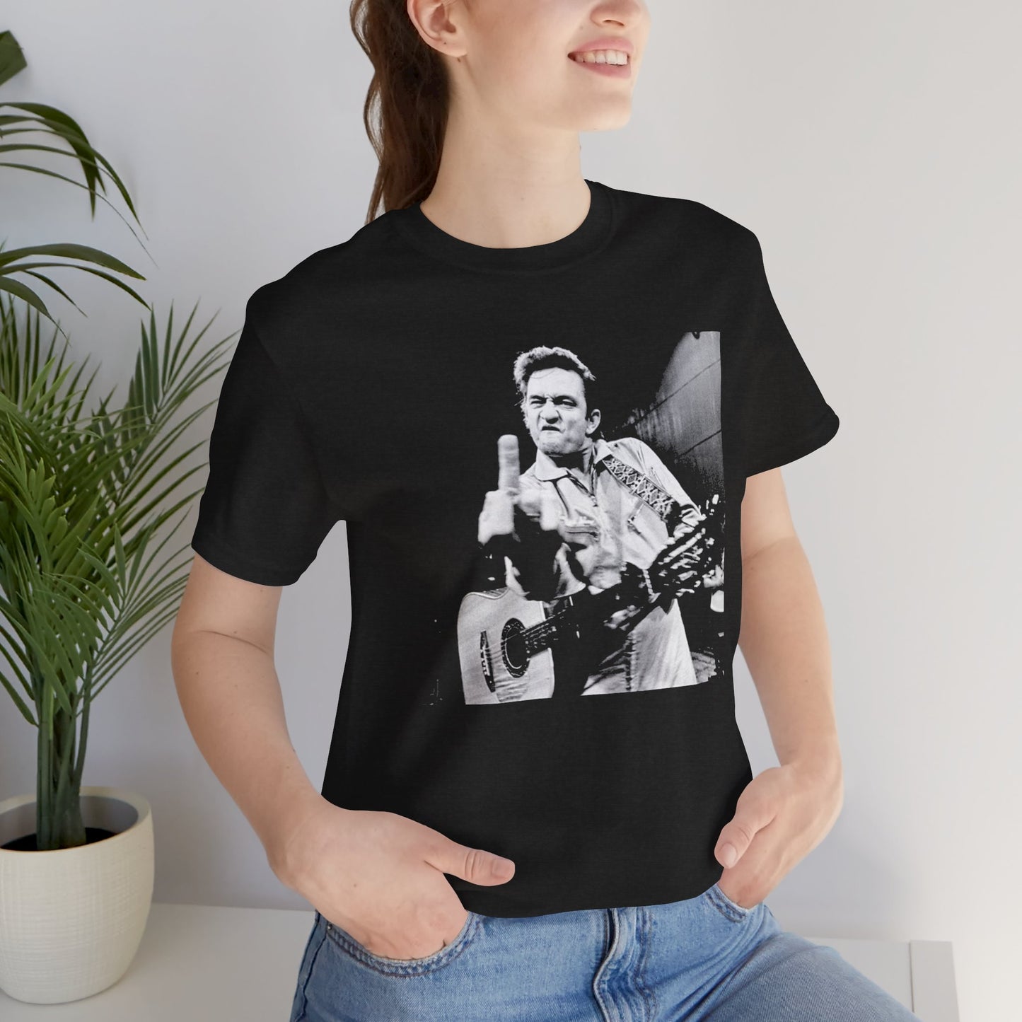 Johnny Cash Middle Finger Tee