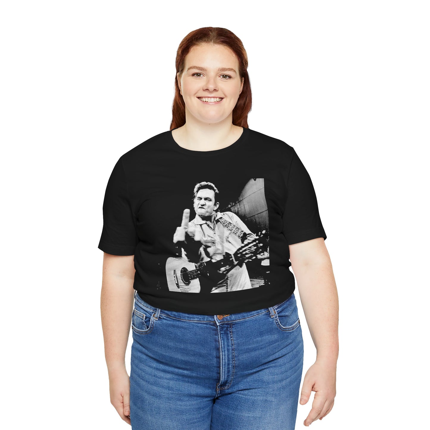 Johnny Cash Middle Finger Tee