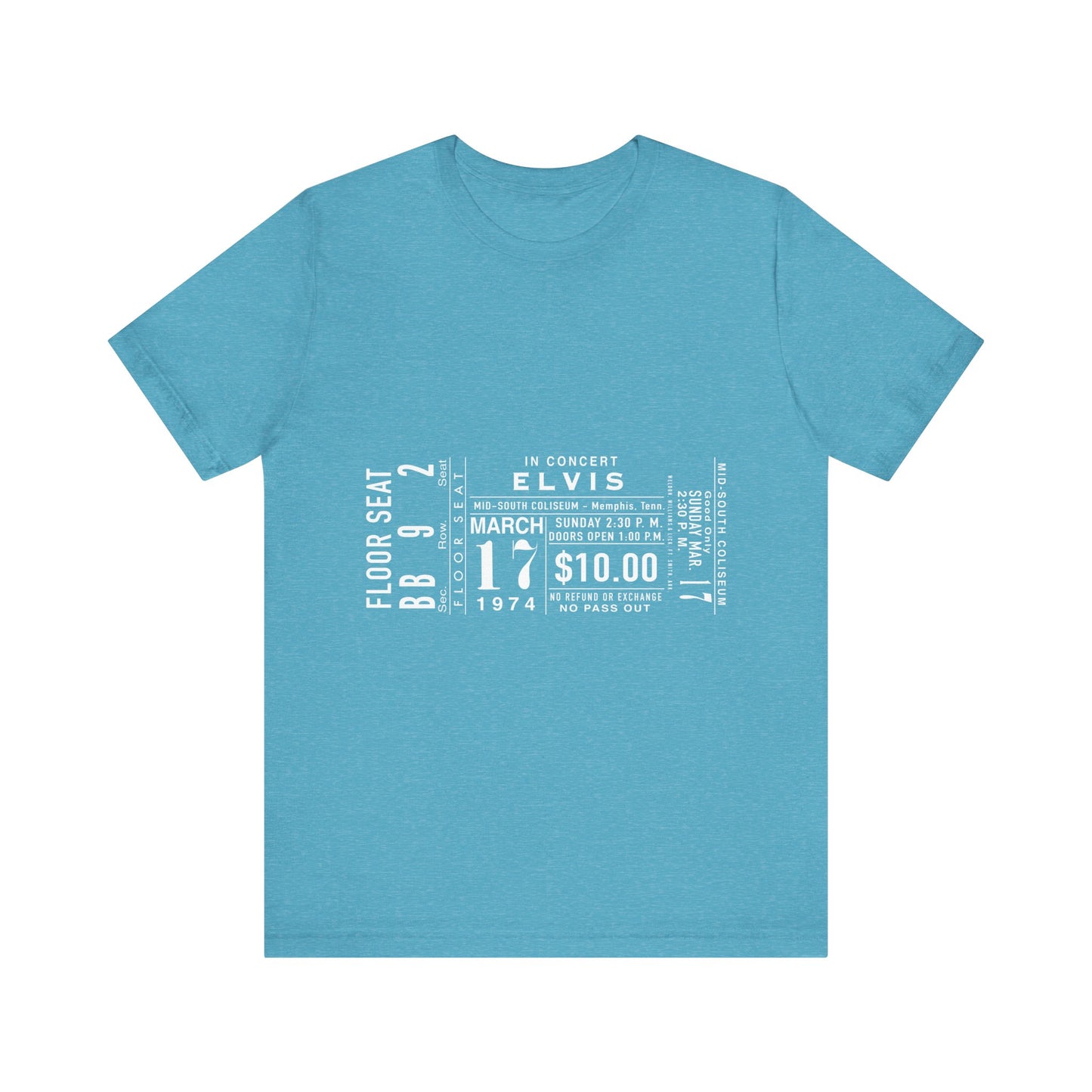 Vintage Elvis Concert Ticket Tee - Unisex Jersey Short Sleeve Tee