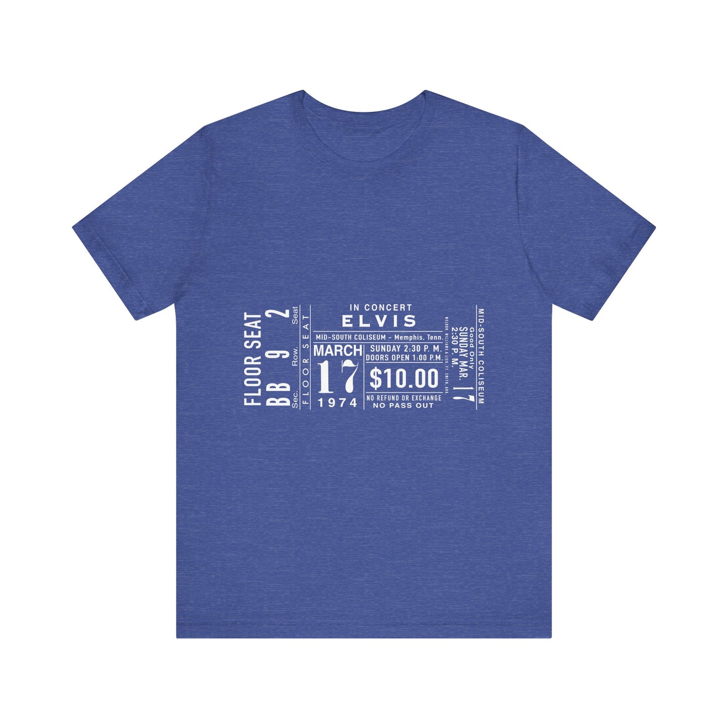 Vintage Elvis Concert Ticket Tee - Unisex Jersey Short Sleeve Tee