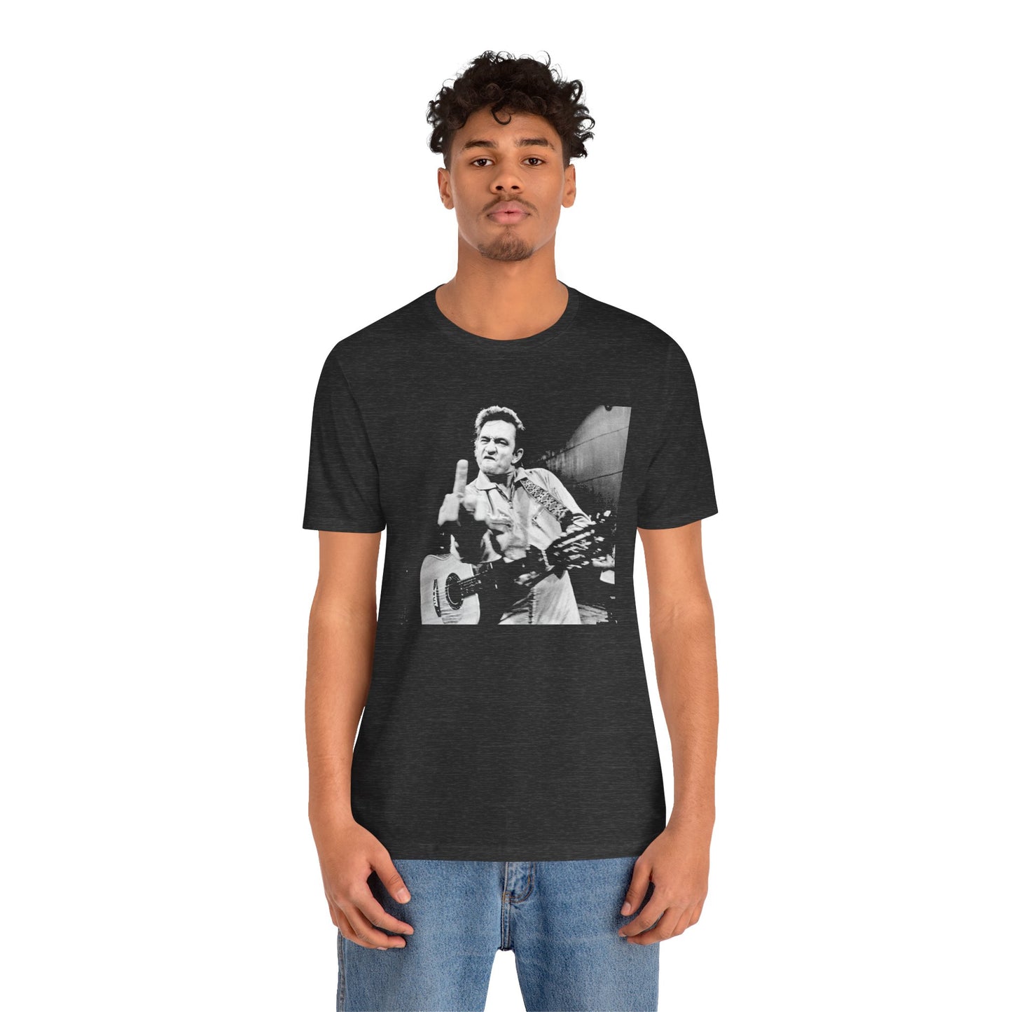 Johnny Cash Middle Finger Tee