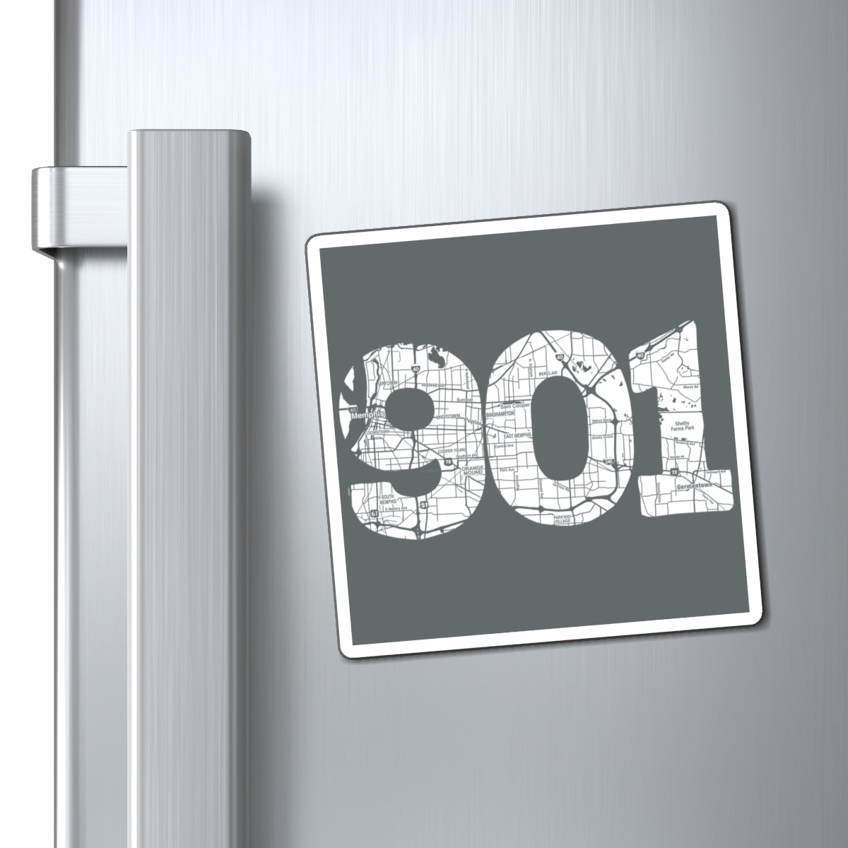 901 Memphis Map Magnet