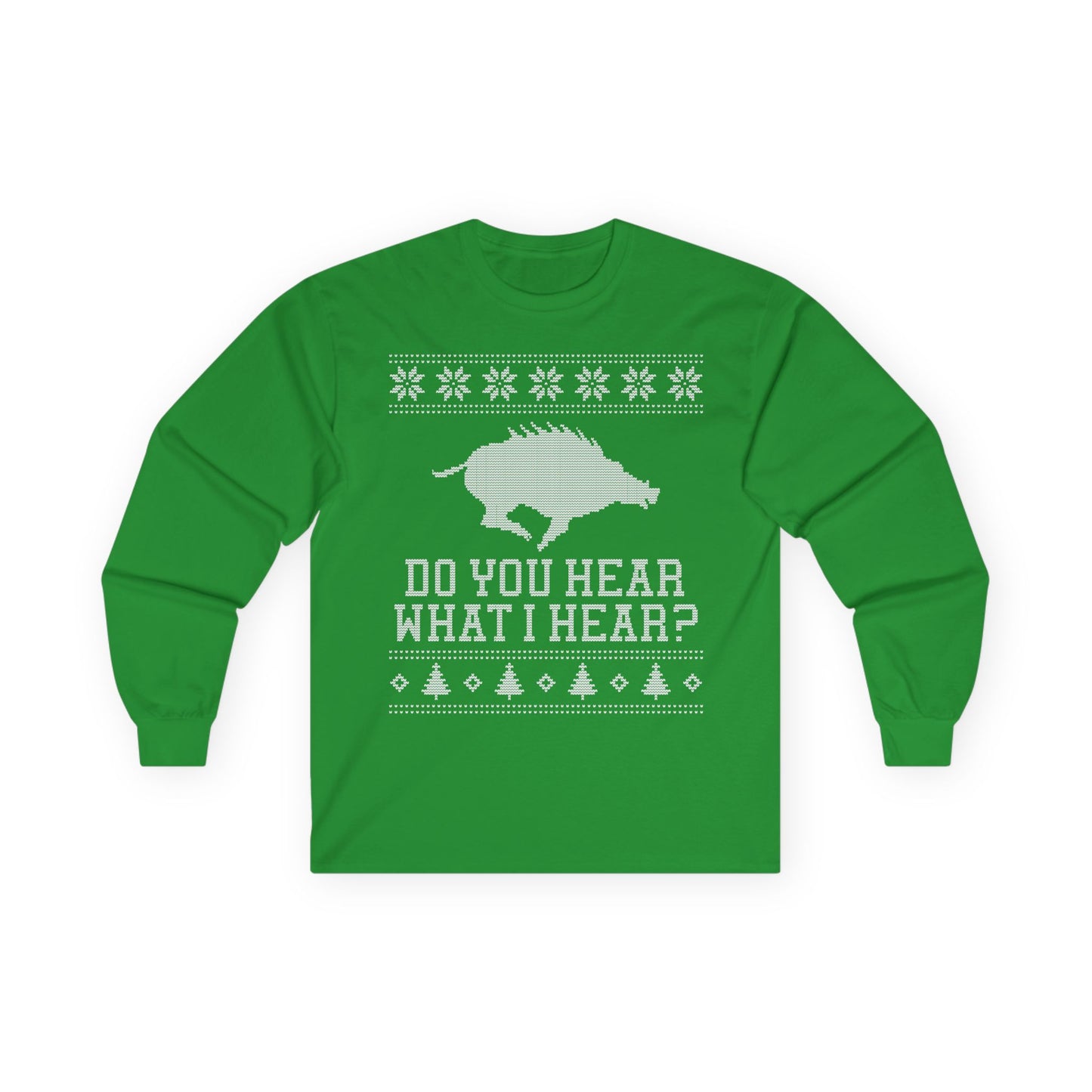 Arkansas Ugly Christmas Sweater Long Sleeve Tee