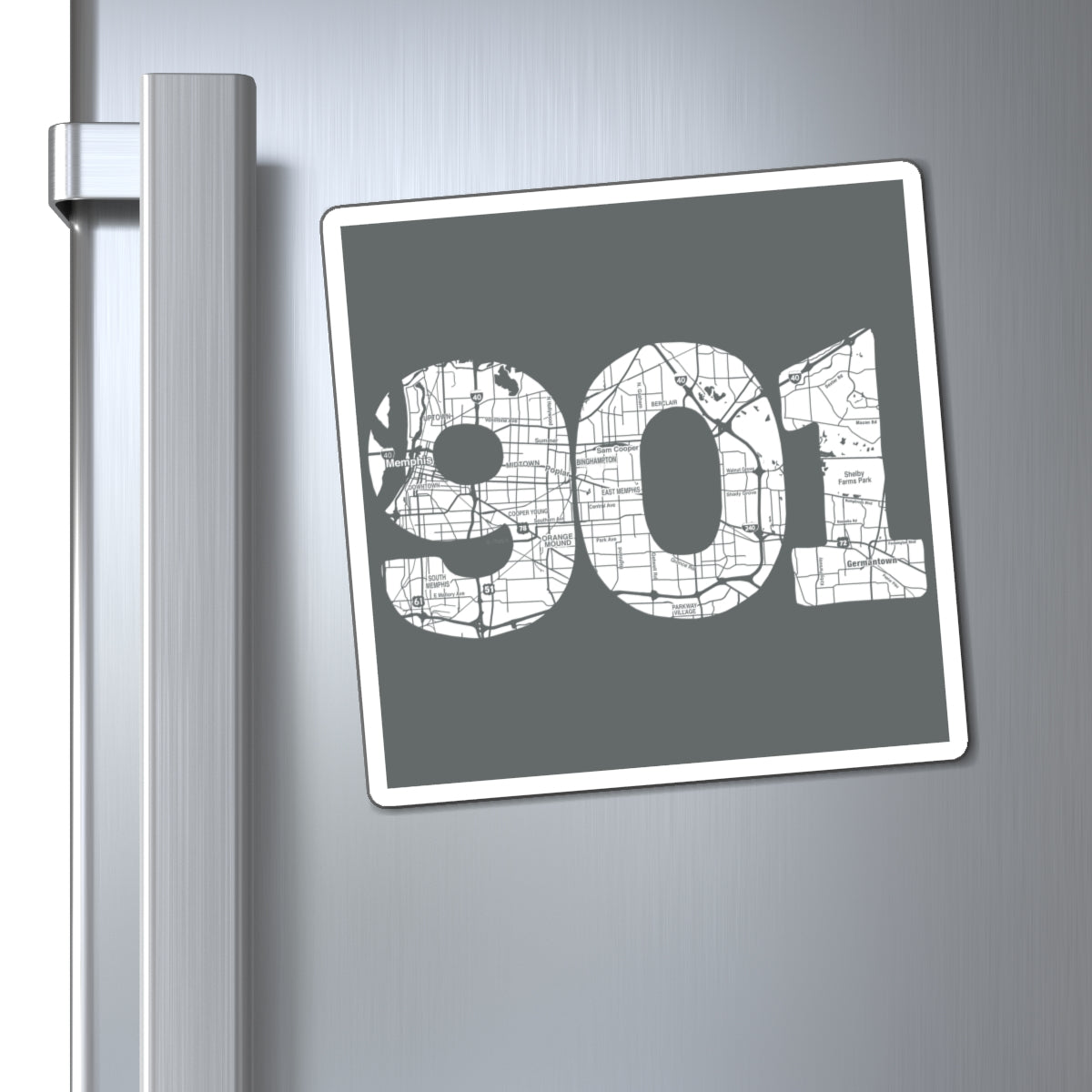 901 Memphis Map Magnet