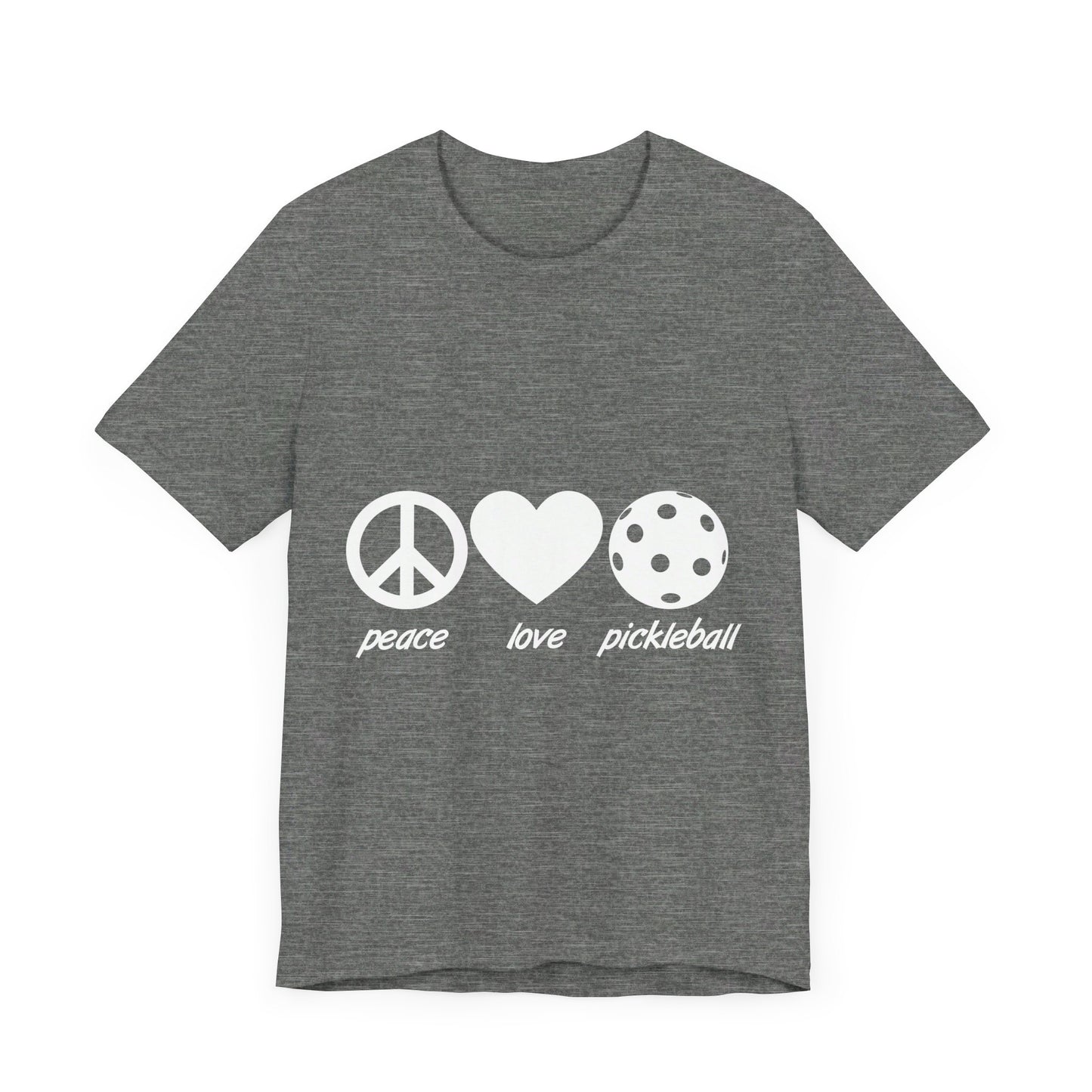 Pickleball Peace Love Pickleball Unisex Jersey Short Sleeve Tee