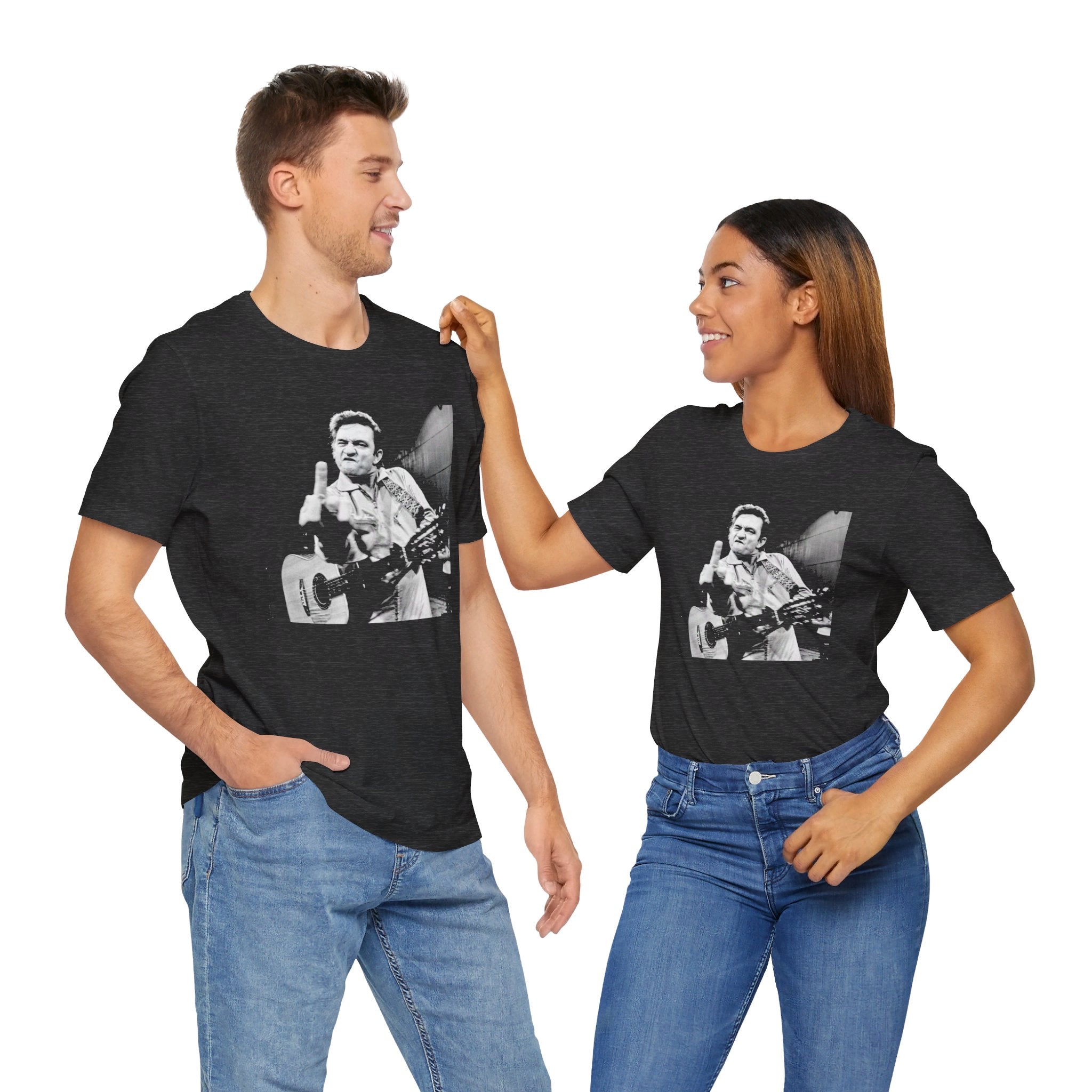 Johnny Cash Middle Finger Tee