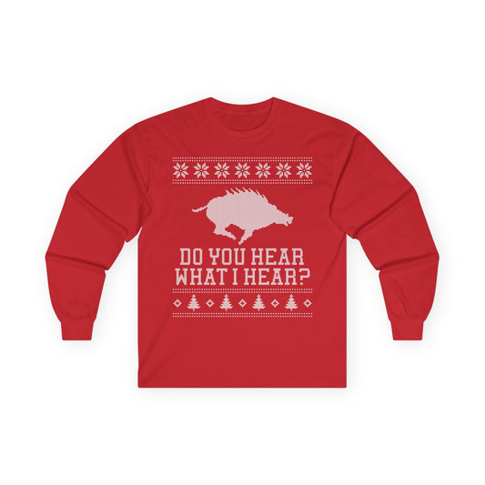 Arkansas Ugly Christmas Sweater Long Sleeve Tee