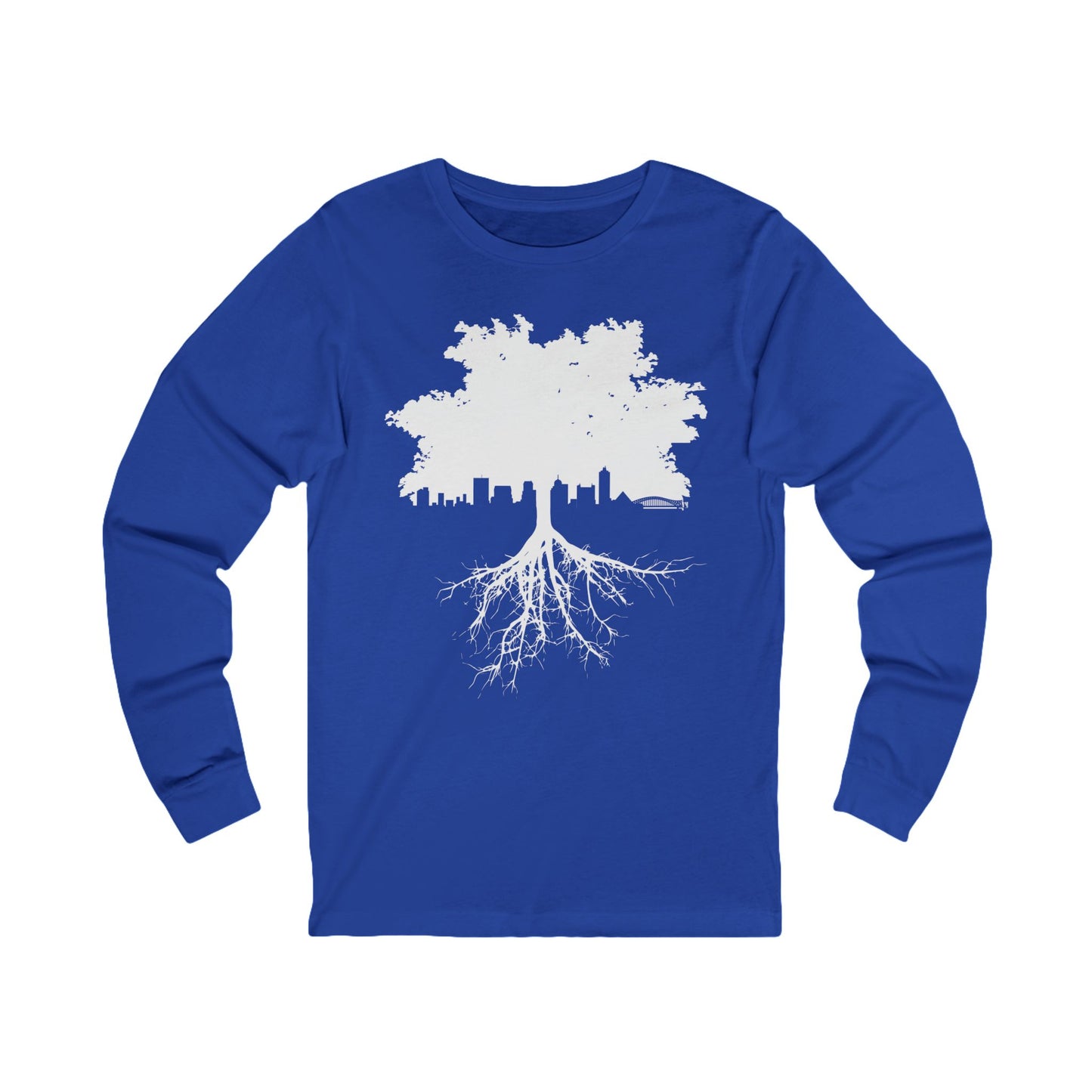 Urban Tree Roots Long Sleeve Tee | Nature Lovers Gift, Eco-Friendly Apparel, Unisex Shirt, Casual Wear, Fall Fashion