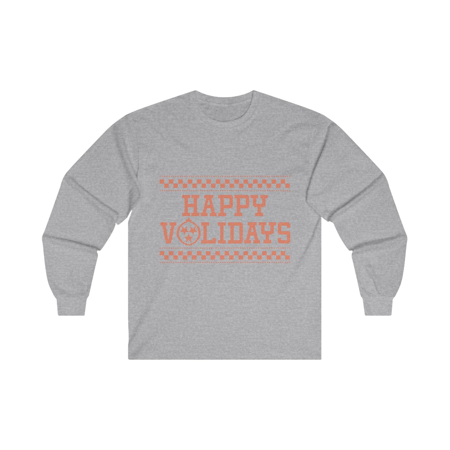 Tennessee Happy Volidays Christmas 100% Cotton Long Sleeve Tee