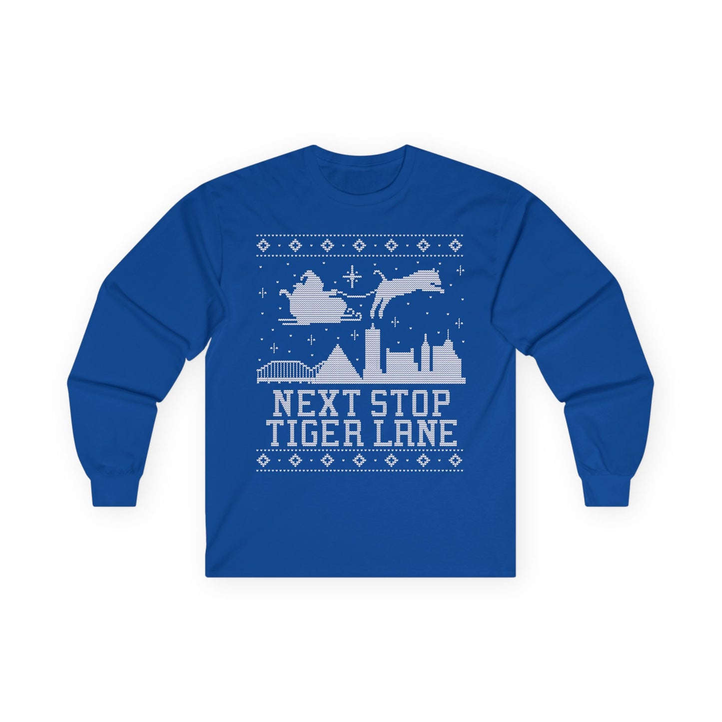 Unisex Long Sleeve Tee - 'Next Stop Tiger Lane' Graphic, Cozy Gift for Fall/Winter, Perfect for Holidays, Festivals, Casual Wear, [...]