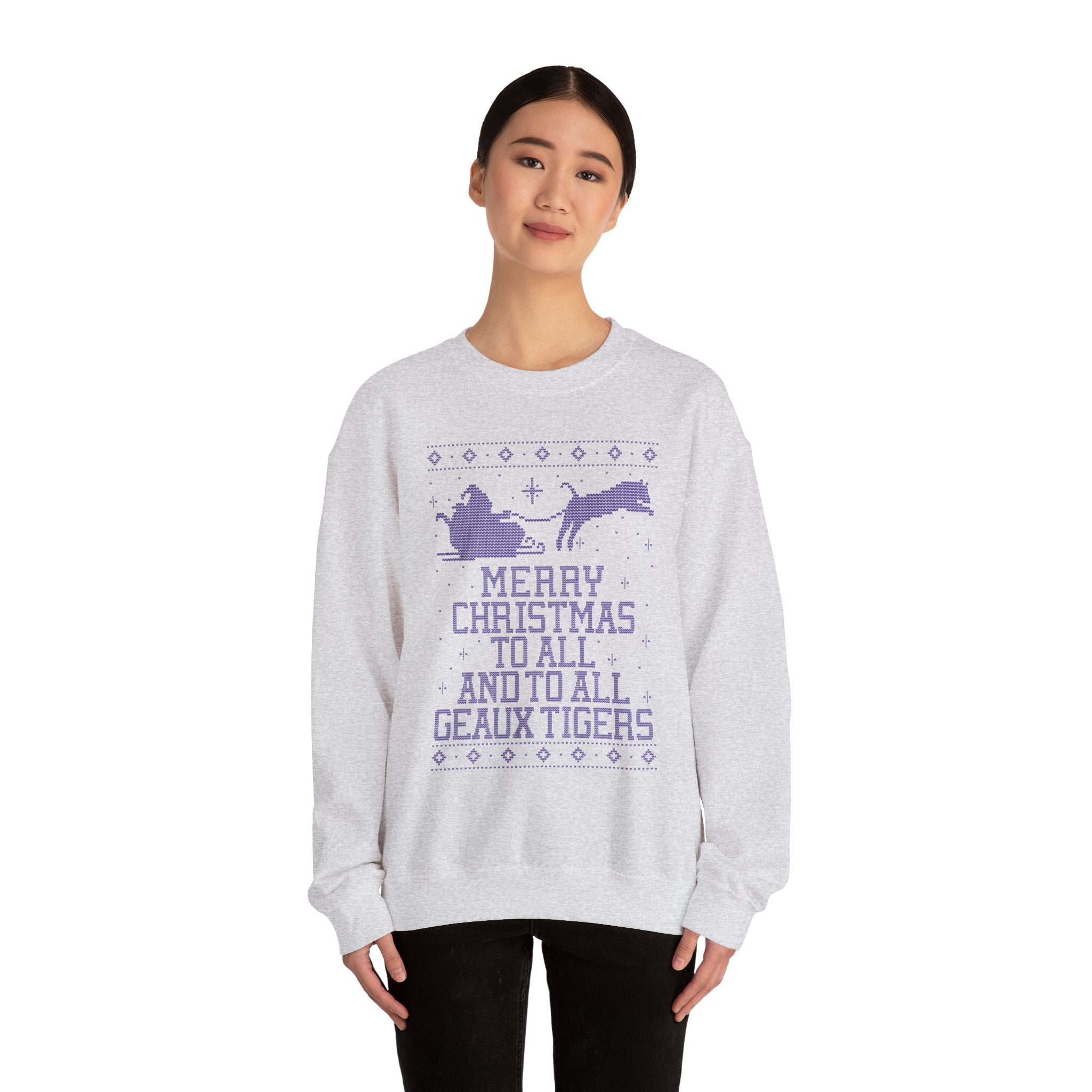 LSU "Ugly Christmas Sweater" Unisex Heavy Blend™ Crewneck Sweatshirt