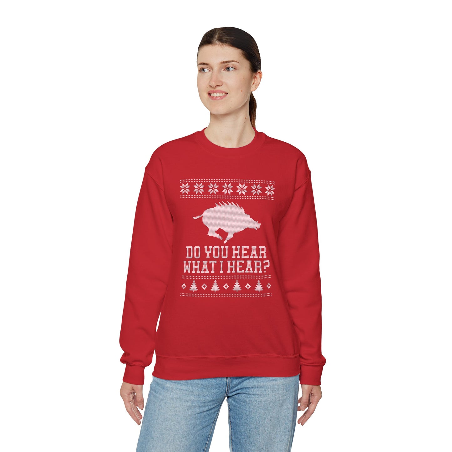 Arkansas Do You Hear What I Hear Razorback Sweatshirt