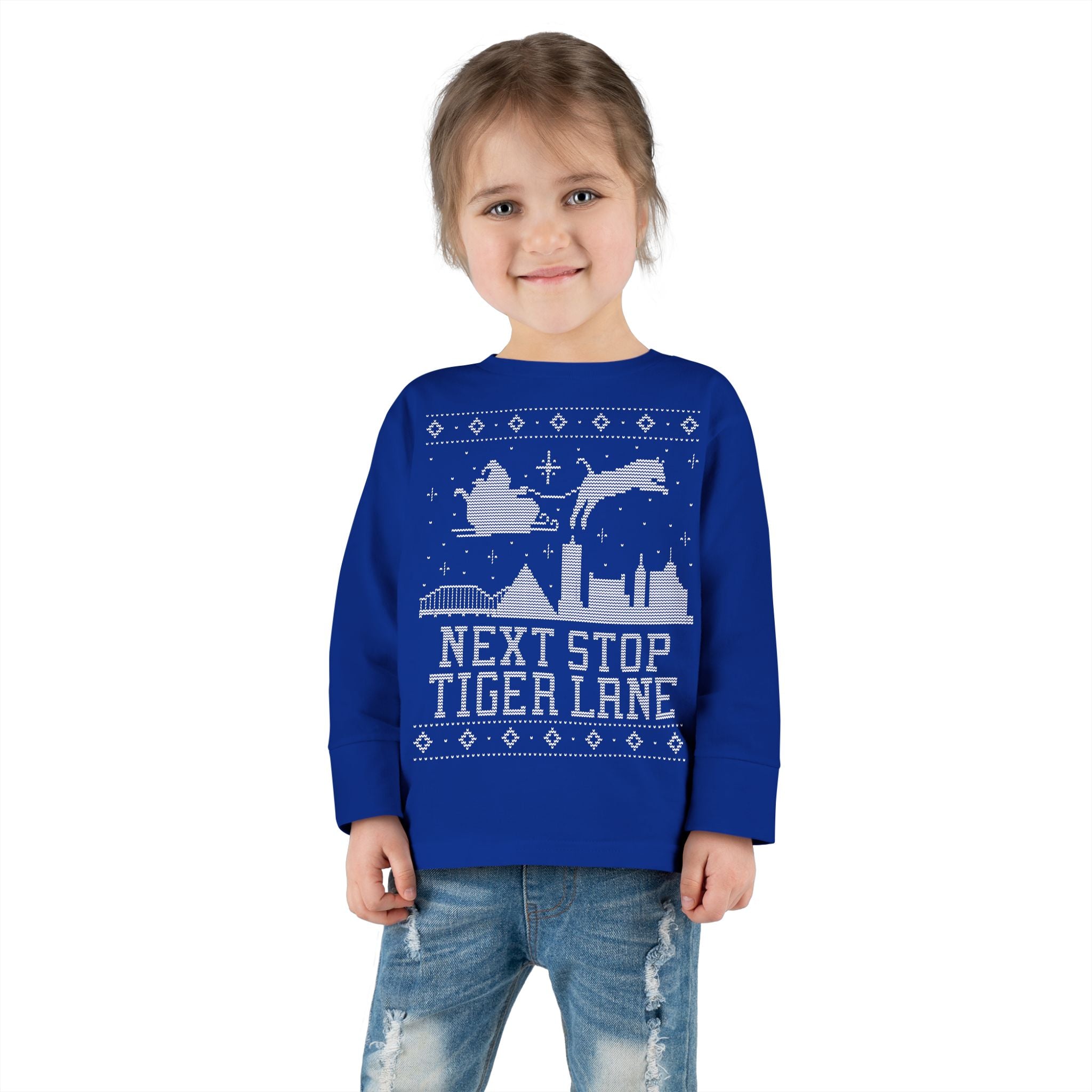 Toddler Memphis "Ugly Christmas Sweater" Toddler Long Sleeve Tee