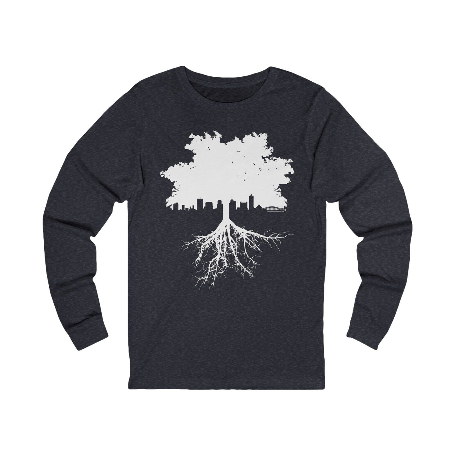 Urban Tree Roots Long Sleeve Tee | Nature Lovers Gift, Eco-Friendly Apparel, Unisex Shirt, Casual Wear, Fall Fashion