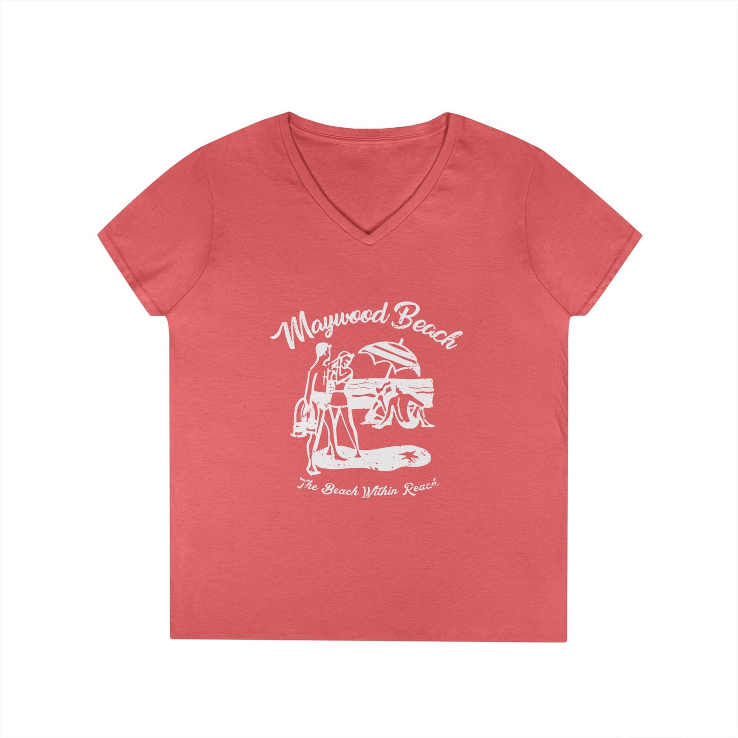 Ladies' V-Neck T-Shirt, Casual Tee, Comfortable Top, Everyday Wear, Gift for Her, Summer Fashion