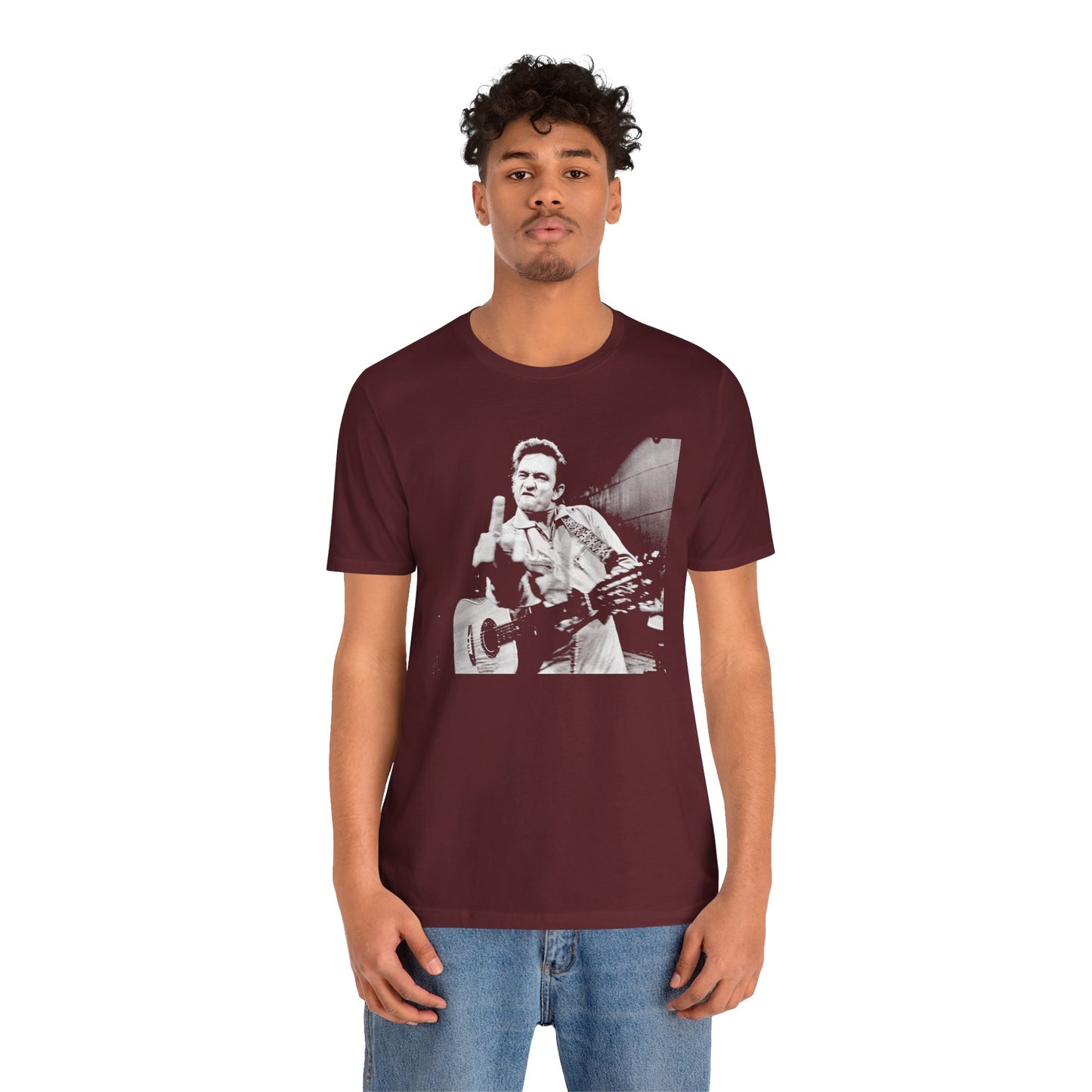 Johnny Cash Middle Finger Tee