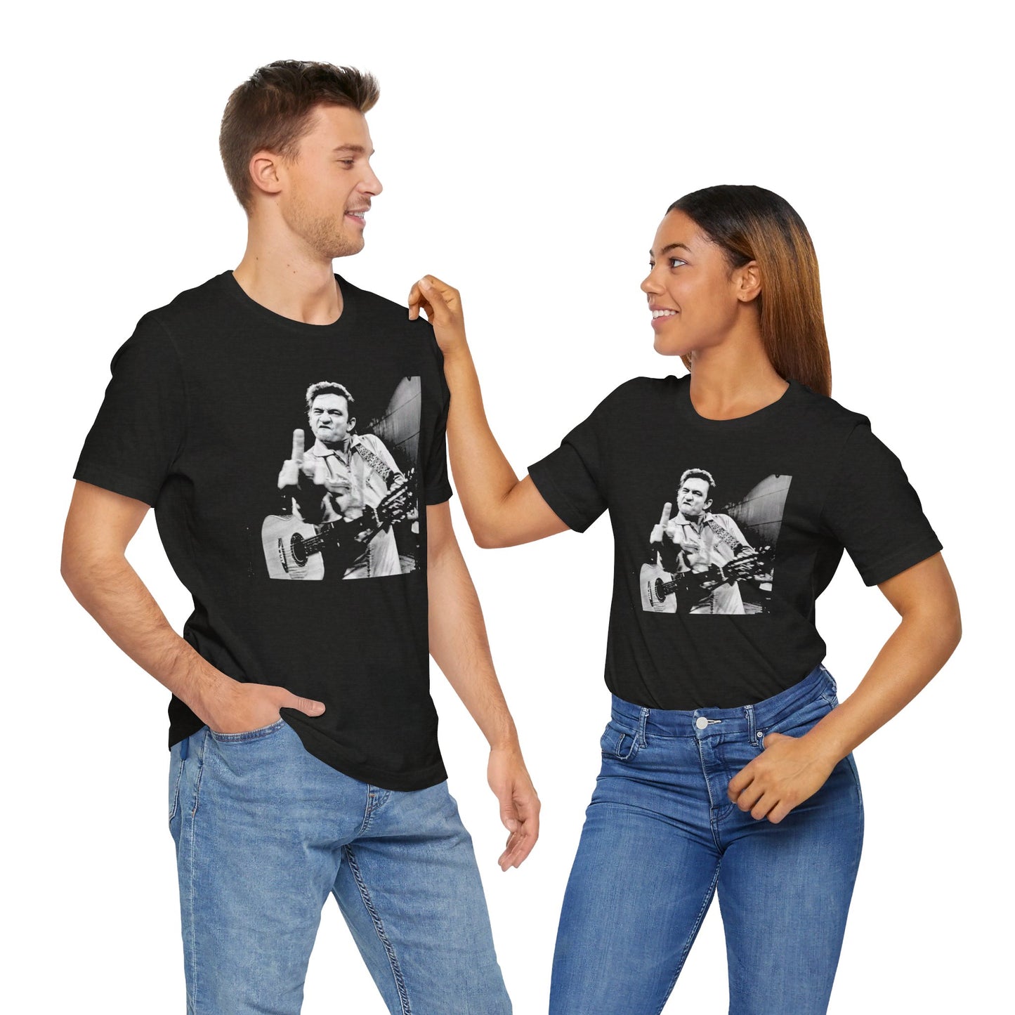 Johnny Cash Middle Finger Tee