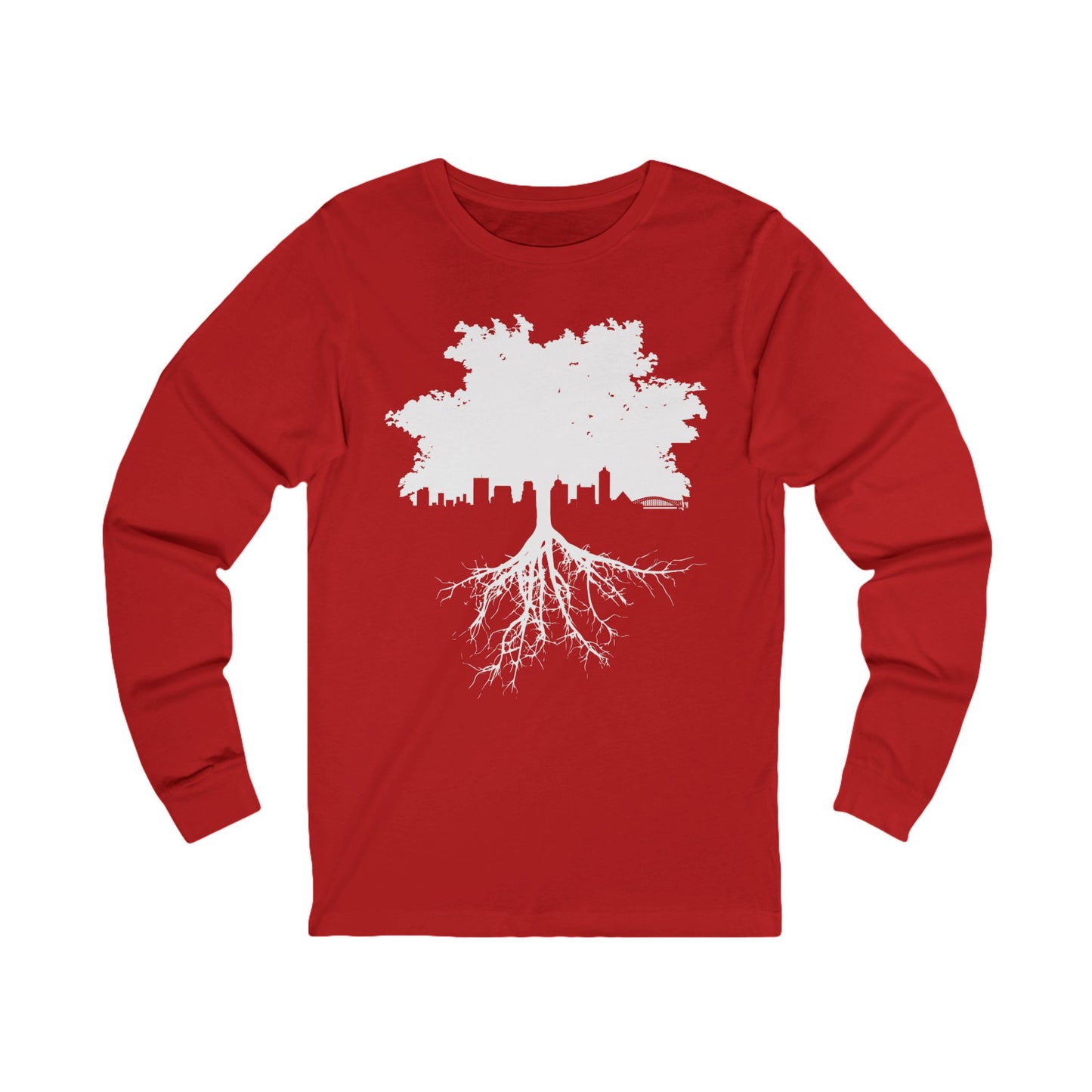 Urban Tree Roots Long Sleeve Tee | Nature Lovers Gift, Eco-Friendly Apparel, Unisex Shirt, Casual Wear, Fall Fashion