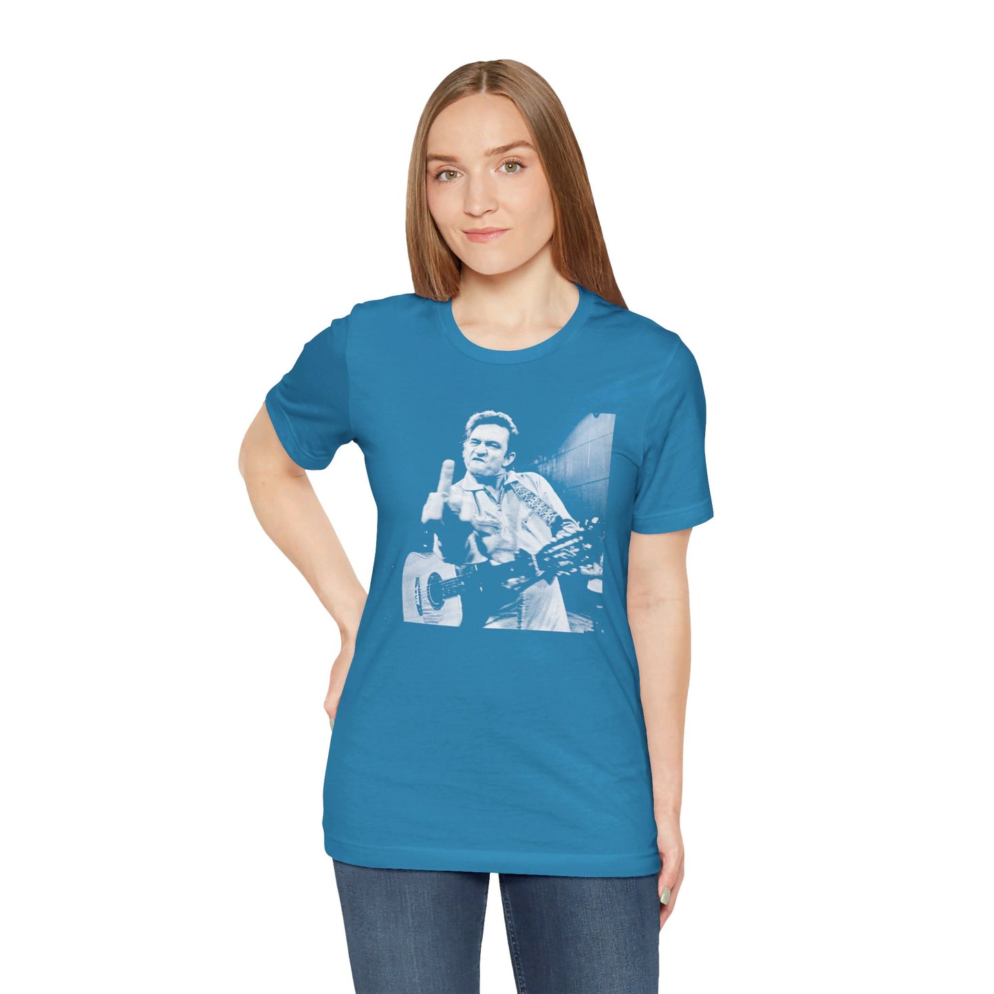 Johnny Cash Middle Finger Tee