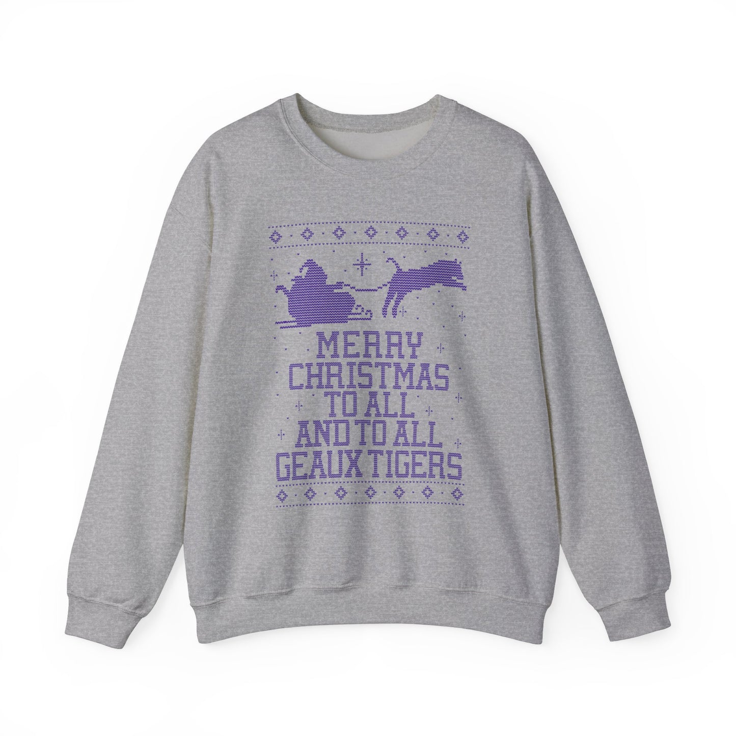 LSU "Ugly Christmas Sweater" Unisex Heavy Blend™ Crewneck Sweatshirt