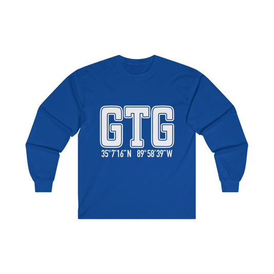 Memphis Go Tigers Go Coordinates Long Sleeve Tee