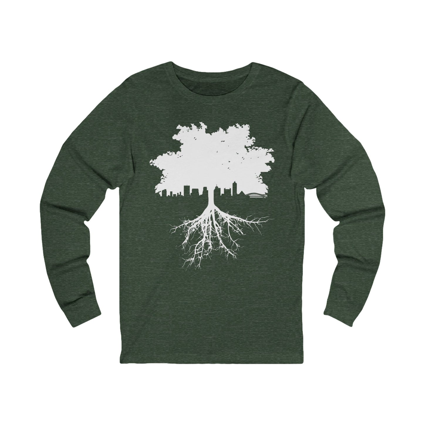 Urban Tree Roots Long Sleeve Tee | Nature Lovers Gift, Eco-Friendly Apparel, Unisex Shirt, Casual Wear, Fall Fashion