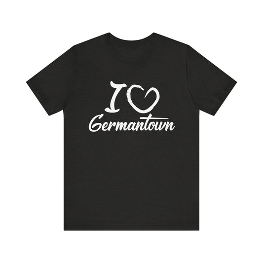 I Love Germantown Unisex Jersey Short Sleeve Tee