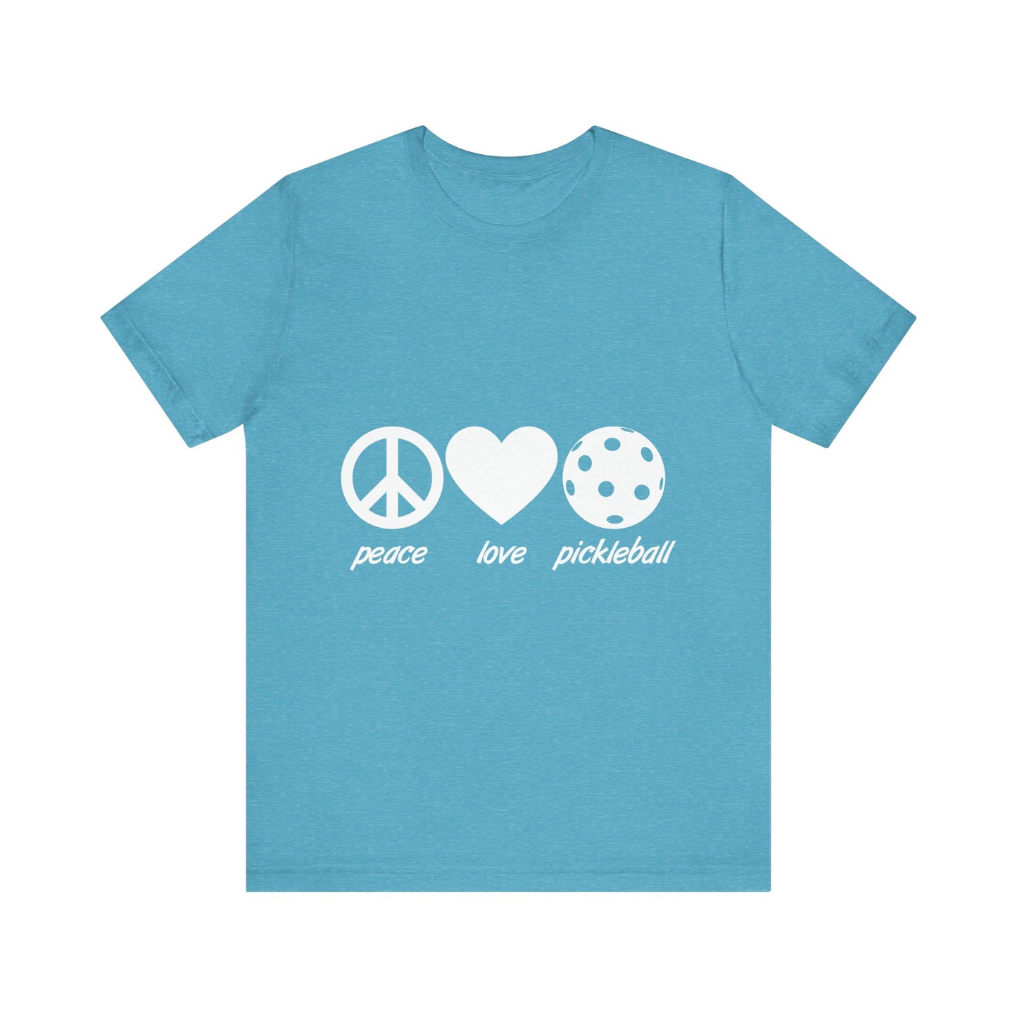 Pickleball Peace Love Pickleball Unisex Jersey Short Sleeve Tee