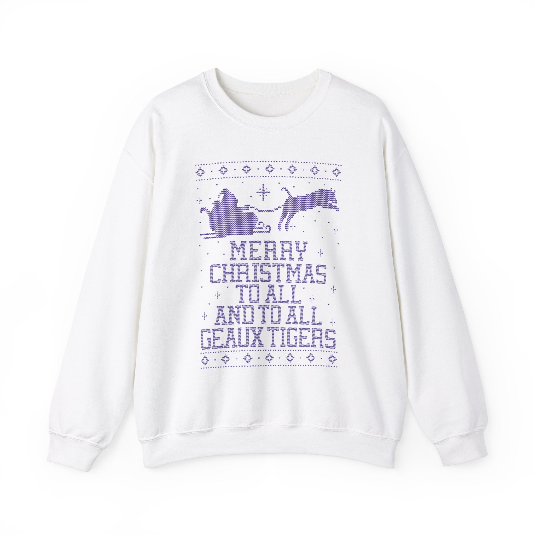 LSU "Ugly Christmas Sweater" Unisex Heavy Blend™ Crewneck Sweatshirt