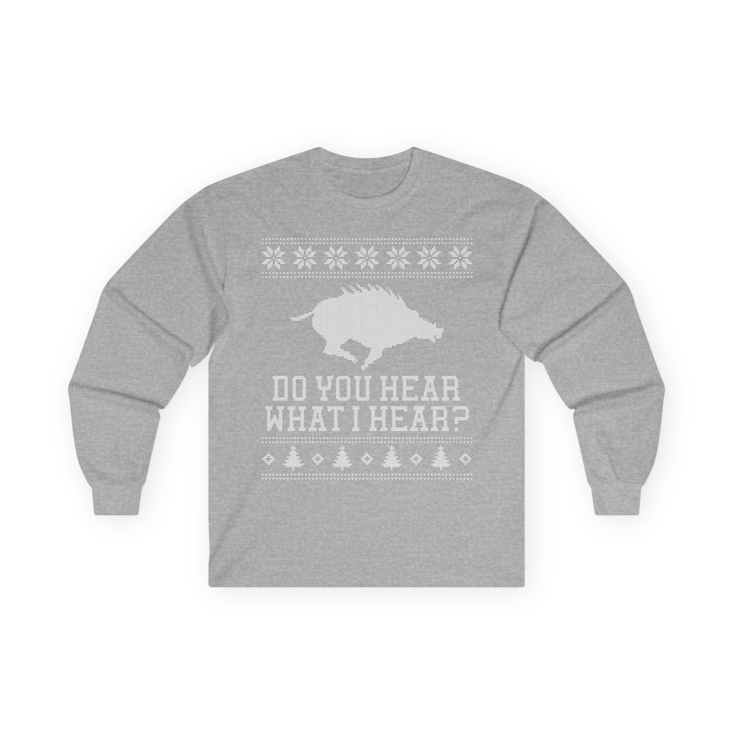 Arkansas Ugly Christmas Sweater Long Sleeve Tee