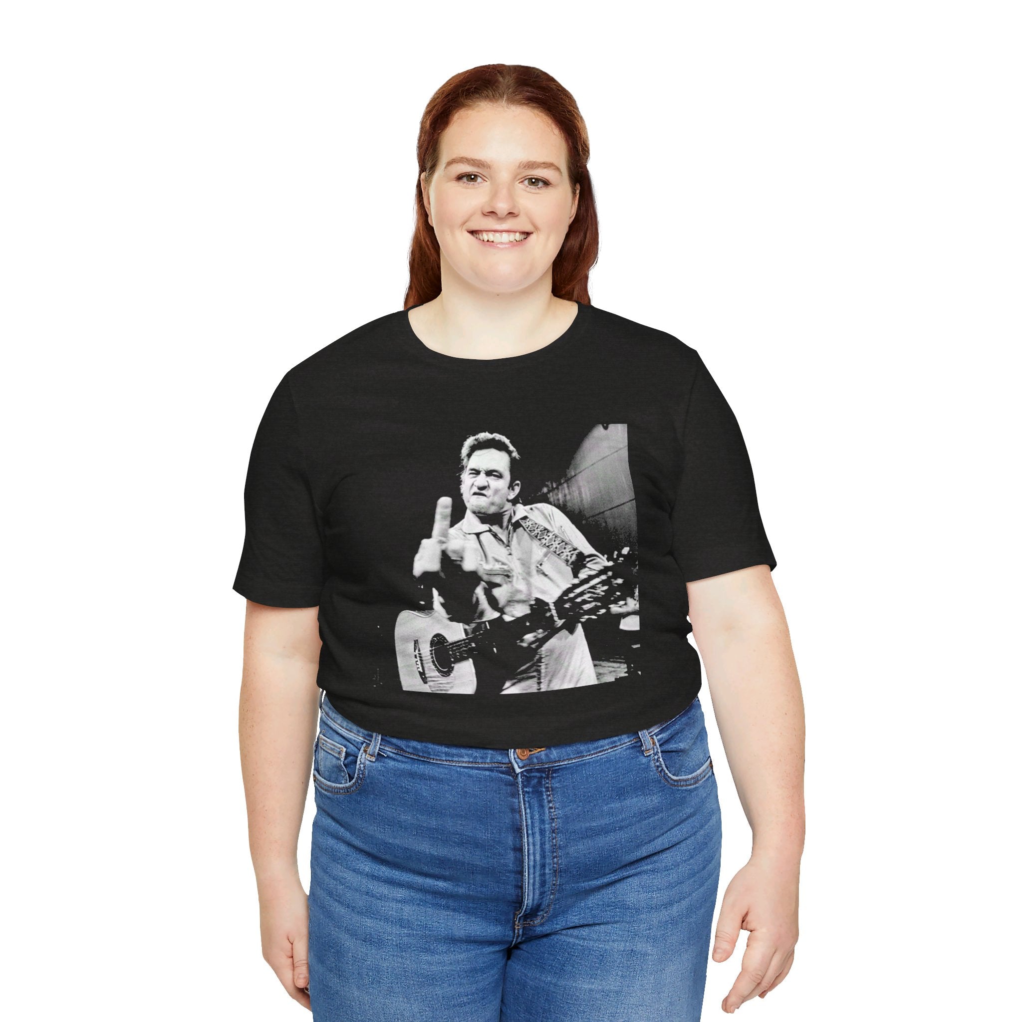 Johnny Cash Middle Finger Tee