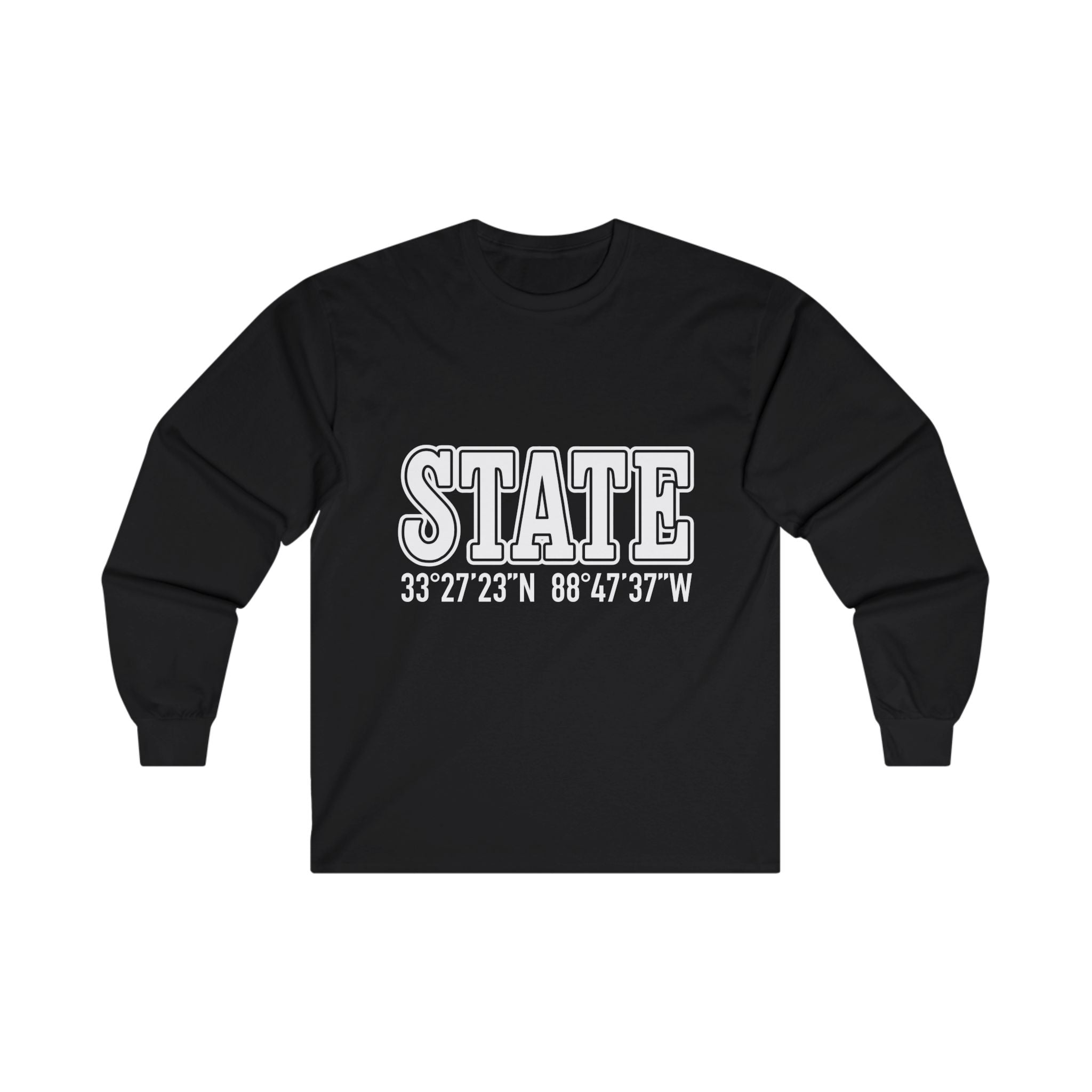 Mississippi State Coordinates Unisex Ultra Cotton Long Sleeve Tee