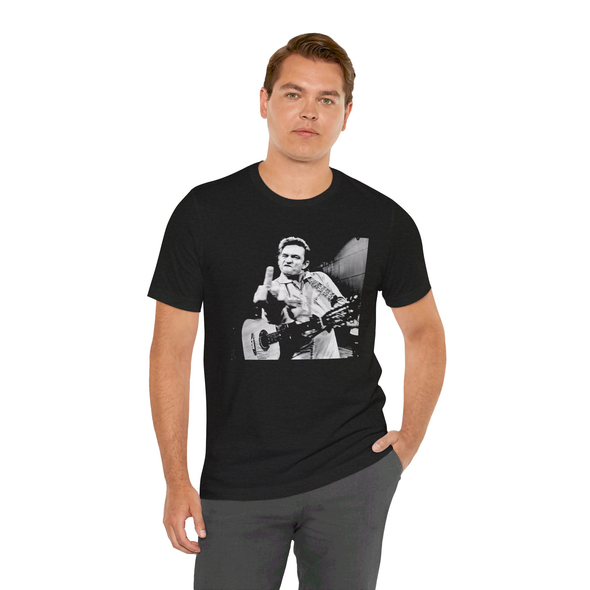 Johnny Cash Middle Finger Tee