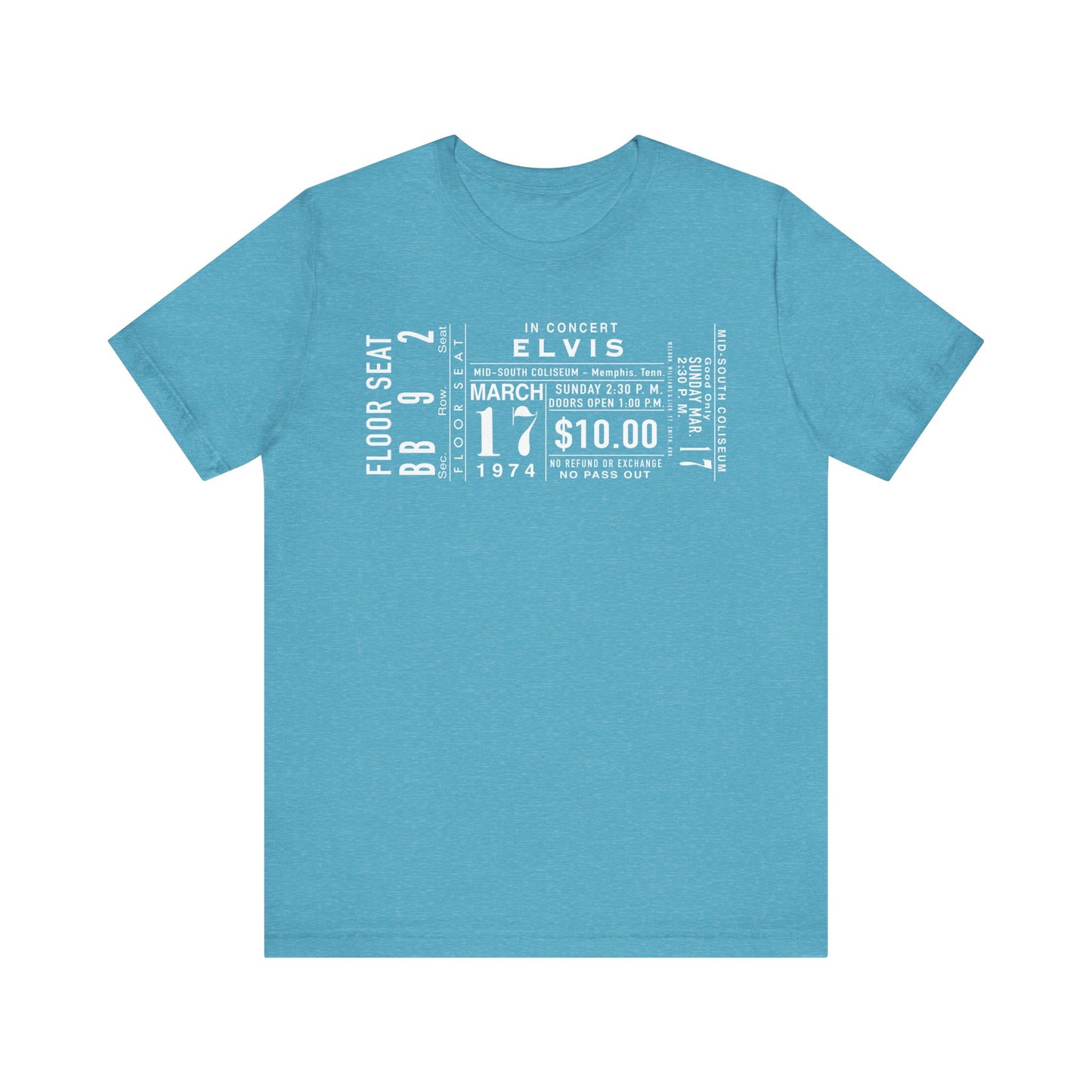 Vintage Elvis Concert Ticket Tee - Unisex Jersey Short Sleeve Tee