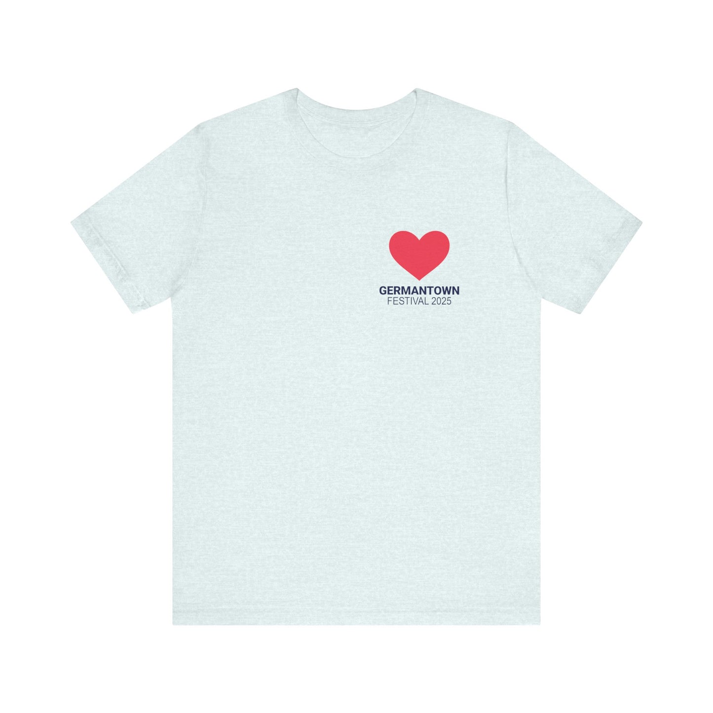 I Love Germantown T-Shirt, Unisex Jersey Tee, Casual Wear, Travel Souvenir, Gift for Residents, Trending Apparel, Local Pride Tee