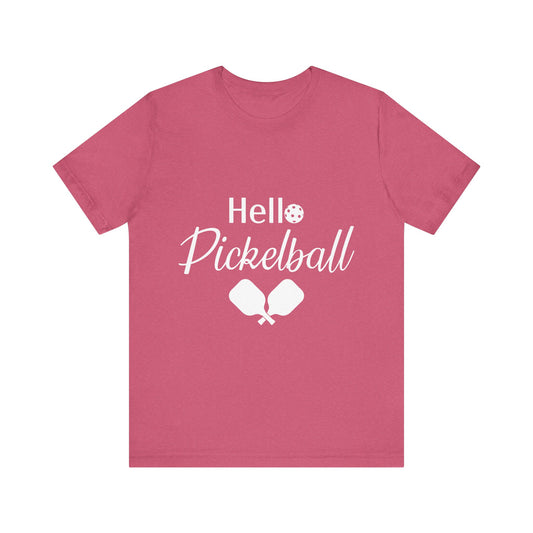 Hello Pickleball Unisex Jersey Short Sleeve Tee