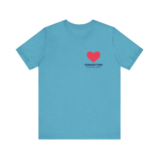 I Love Germantown T-Shirt, Unisex Jersey Tee, Casual Wear, Travel Souvenir, Gift for Residents, Trending Apparel, Local Pride Tee