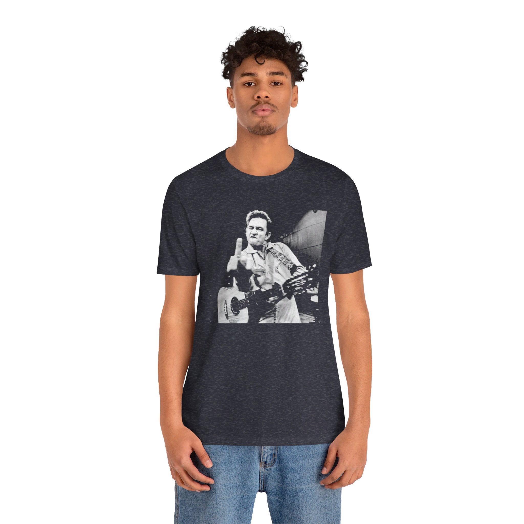 Johnny Cash Middle Finger Tee