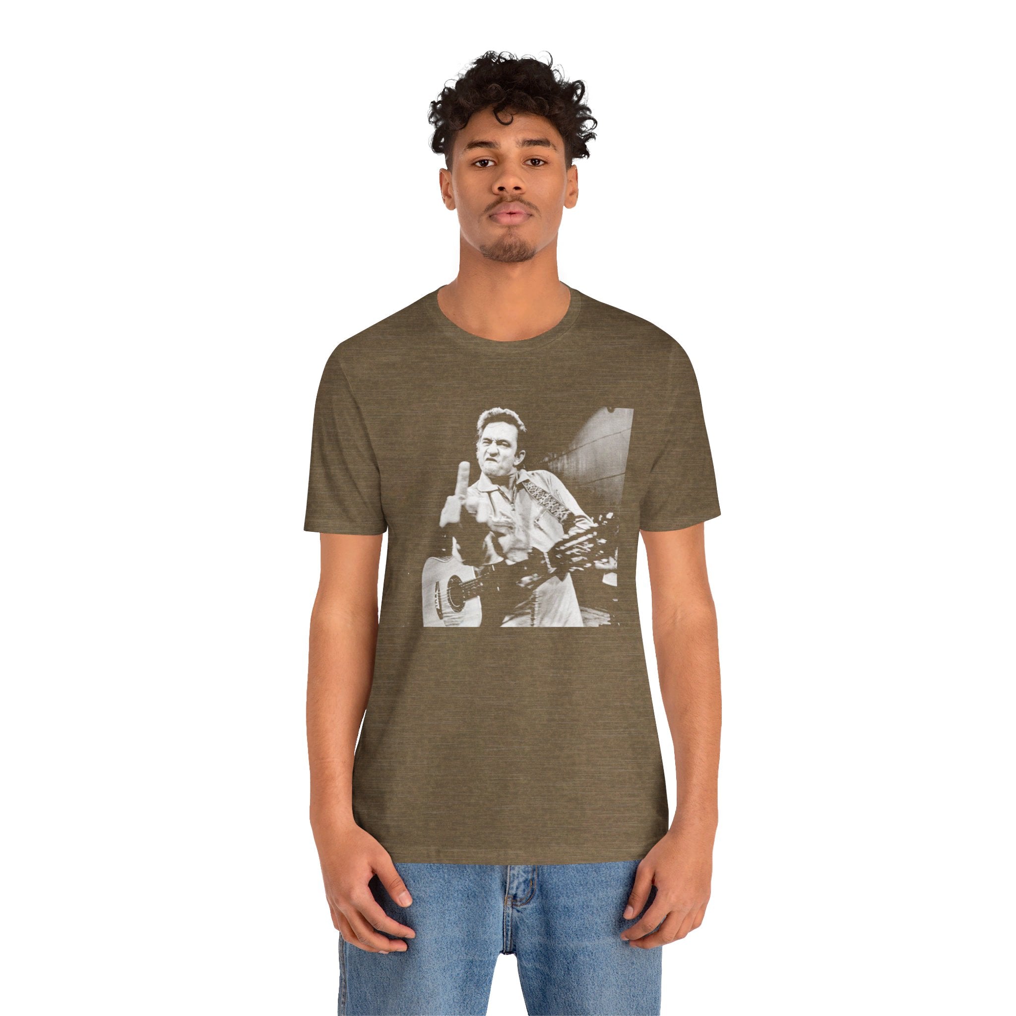 Johnny Cash Middle Finger Tee