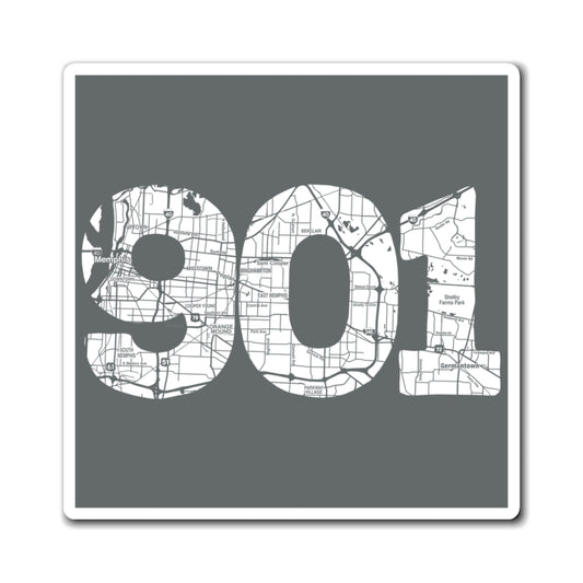 901 Memphis Map Magnet