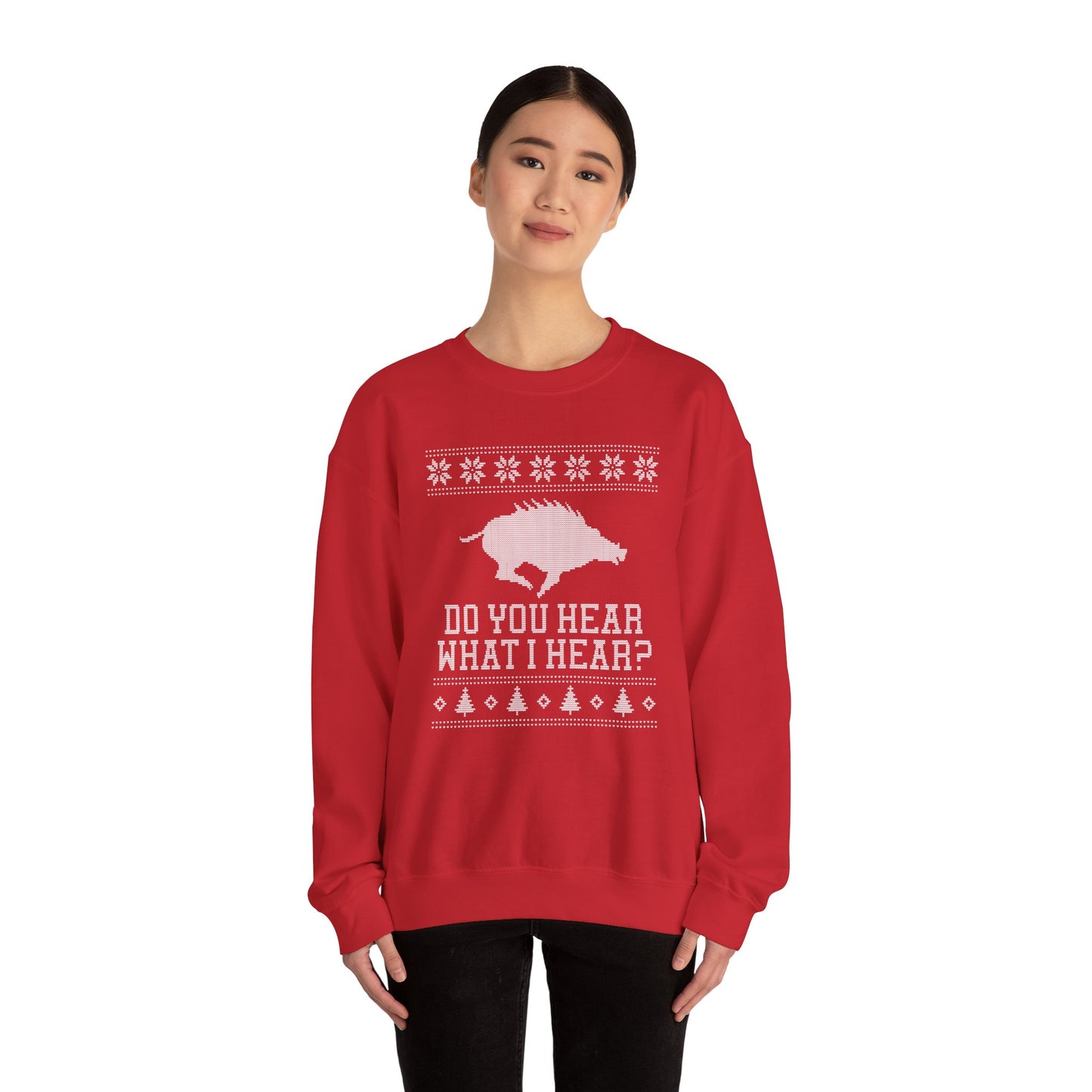 Arkansas Do You Hear What I Hear Razorback Sweatshirt