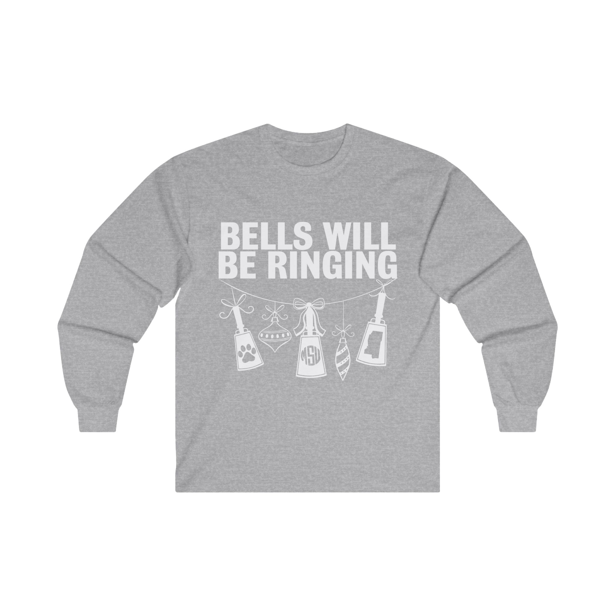 Mississippi State Bells Will be Ringing Christmas Unisex Ultra Cotton Long Sleeve Tee