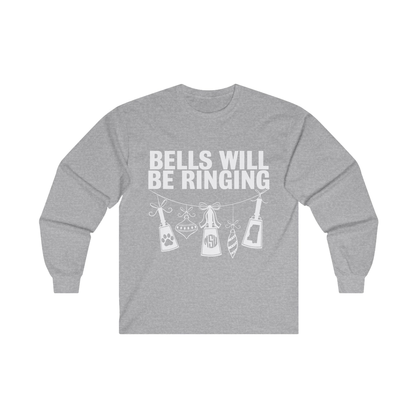 Mississippi State Bells Will be Ringing Christmas Unisex Ultra Cotton Long Sleeve Tee