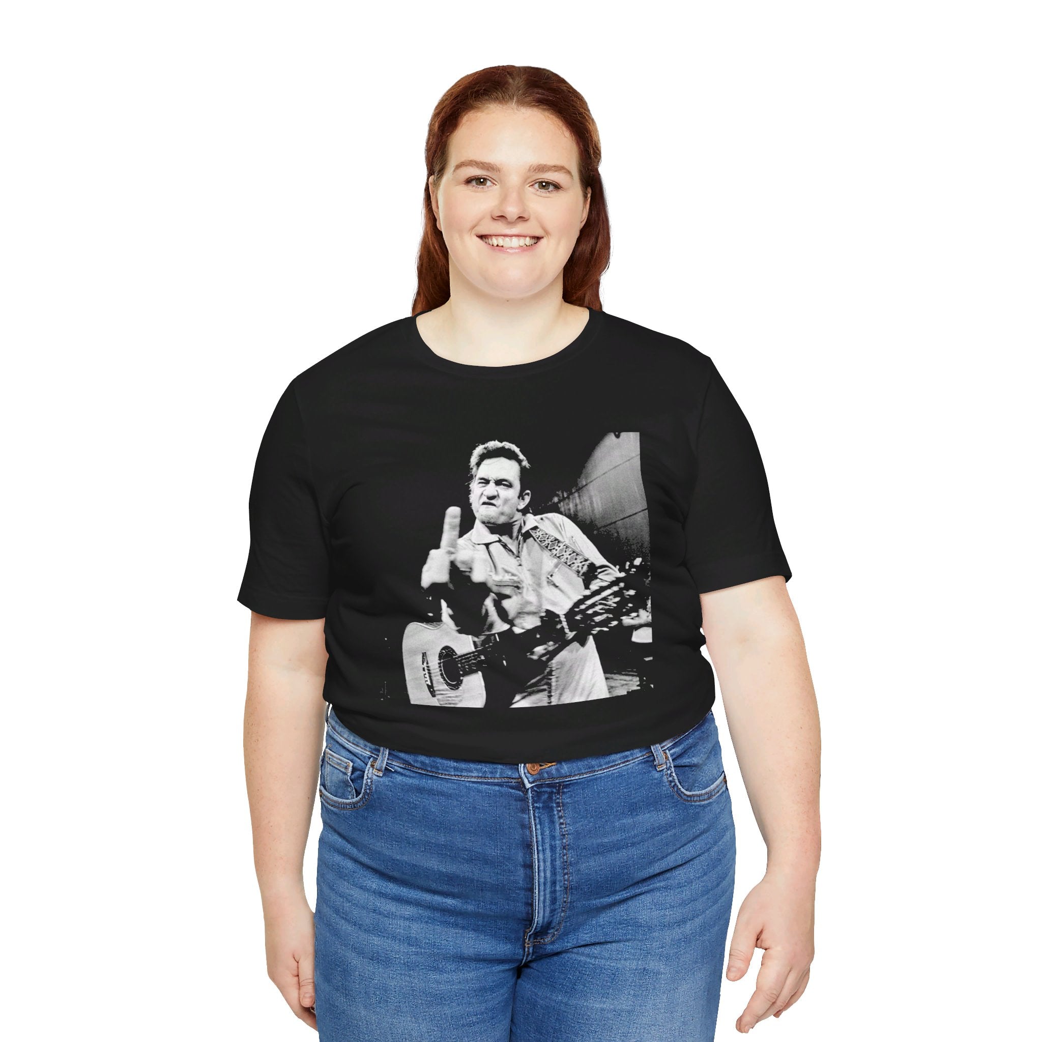 Johnny Cash Middle Finger Tee