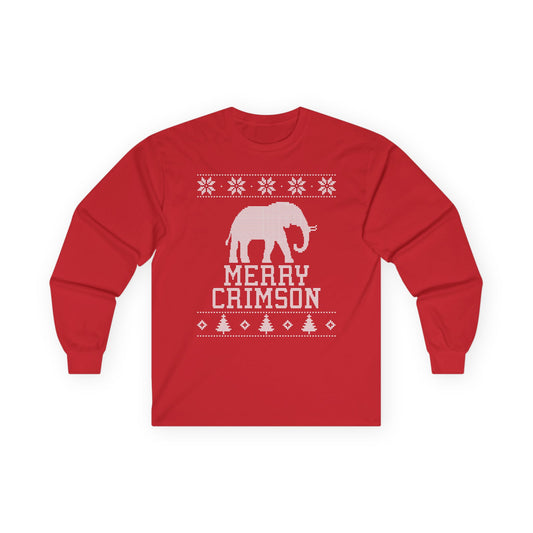 Alabama Merry Crimson Christmas Cheer Long Sleeve Tee