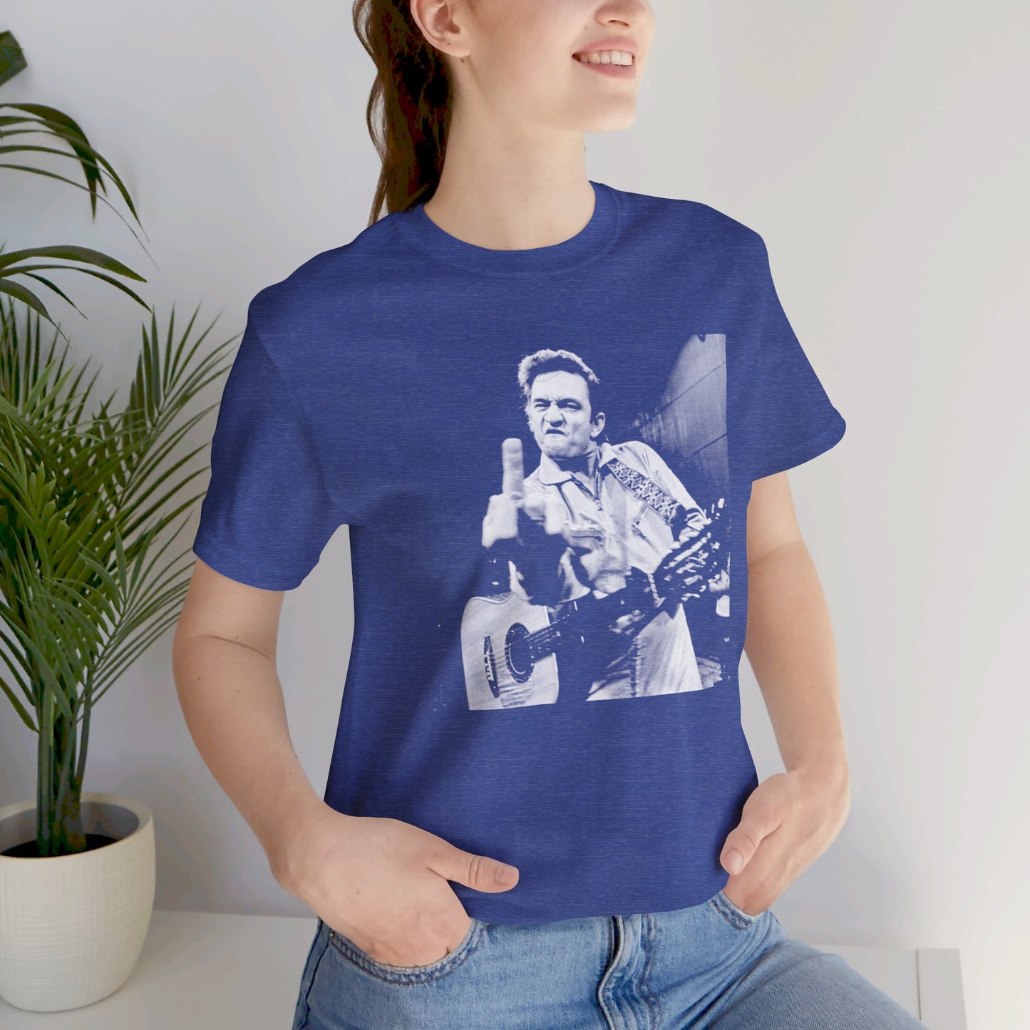 Johnny Cash Middle Finger Tee