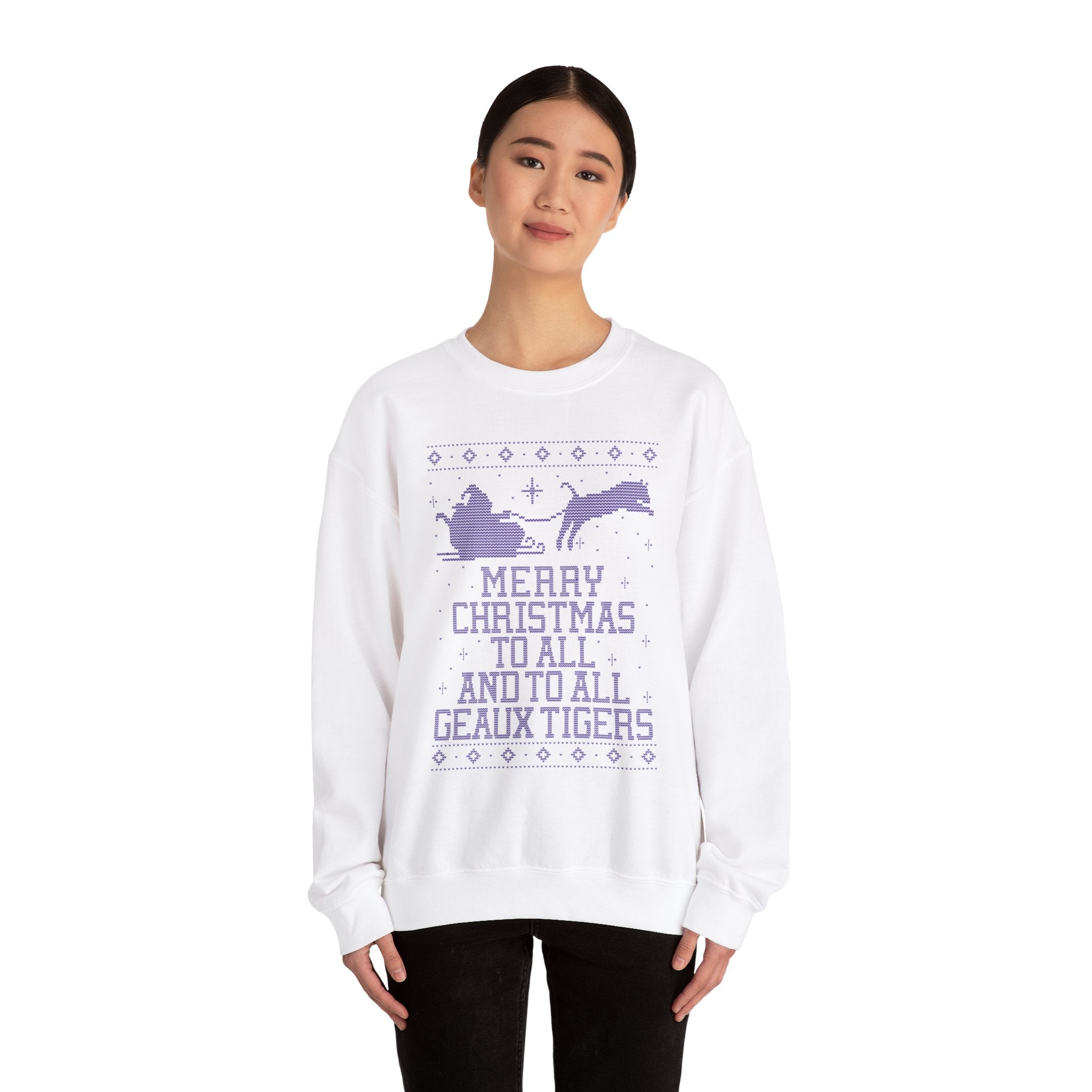 LSU "Ugly Christmas Sweater" Unisex Heavy Blend™ Crewneck Sweatshirt