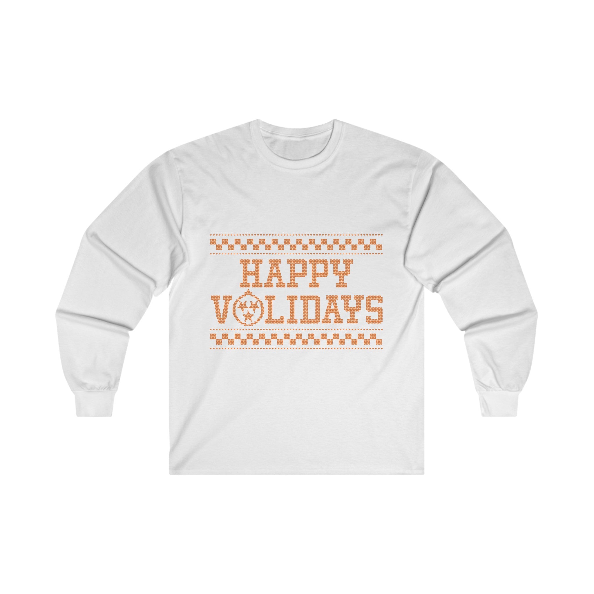 Tennessee Happy Volidays Christmas 100% Cotton Long Sleeve Tee