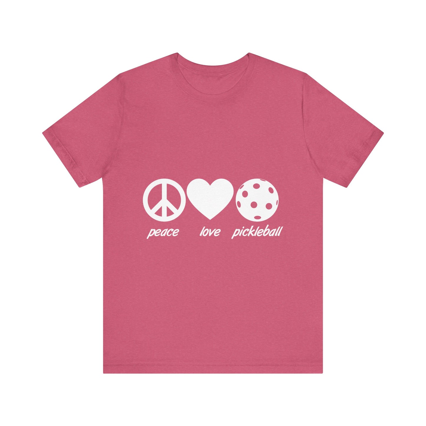 Pickleball Peace Love Pickleball Unisex Jersey Short Sleeve Tee