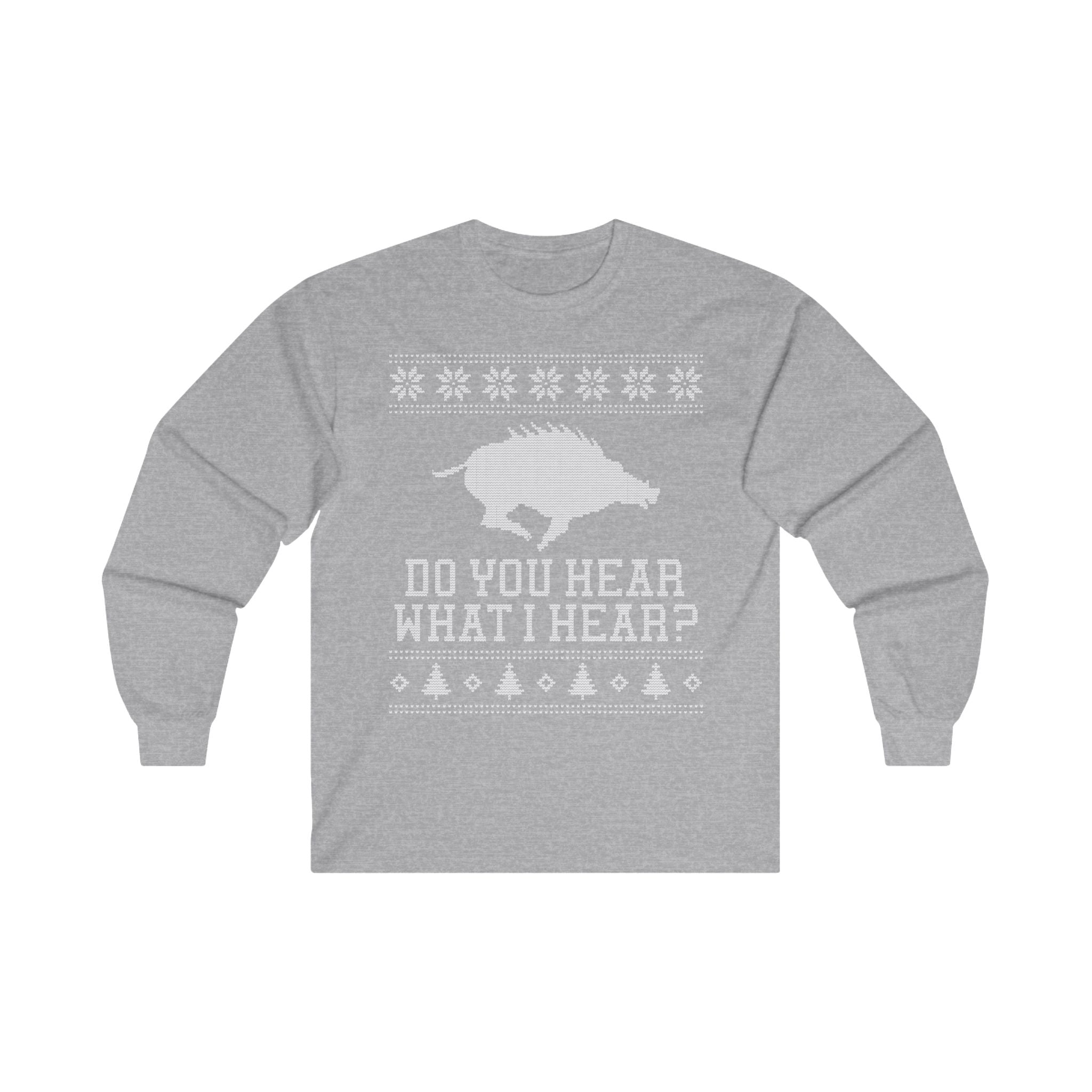 Arkansas Ugly Christmas Sweater Long Sleeve Tee